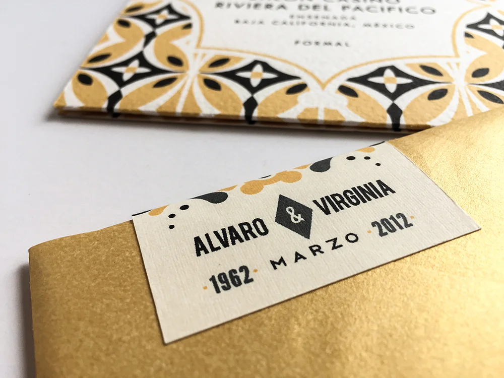 Mexican Talavera Tile-inspired Patterns for a 50th Anniversary Invitation // Curiosities Allowed // Creative blog of Lizelly Meza