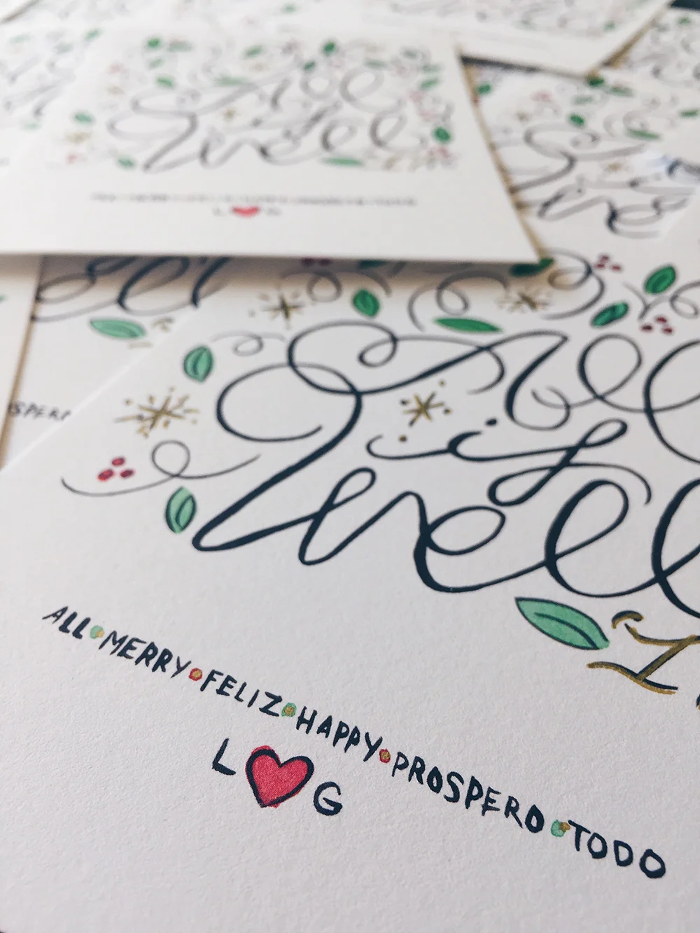 All Is Well—A Hand-lettered Holiday Greeting // Curiosities Allowed // Creative blog of Lizelly Meza