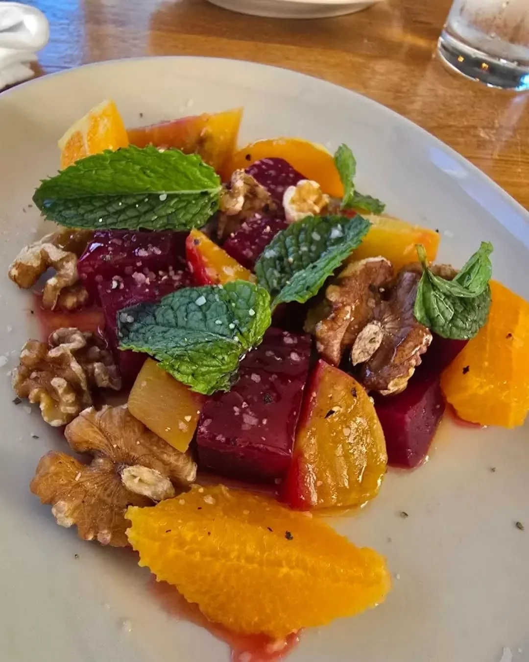 Our version of golden hour&nbsp;☀️

Roasted Beets | walnuts, citrus syrup, mint

📸: Rashmi, Google user

#coastalkitchen #danapoint #oceats