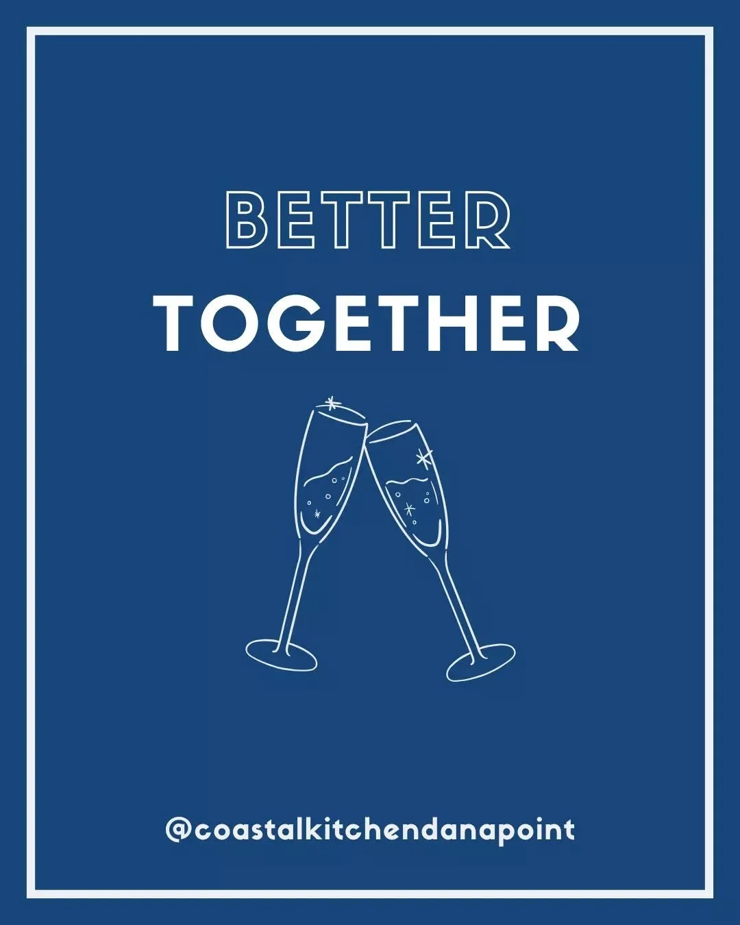 Meals always taste better together 🥂

Grab your bestie and join us in celebrating National Eat with a Friend Day! 💙&nbsp;

#coastalcomforts #ocfoodie #bestclamchowderinOC