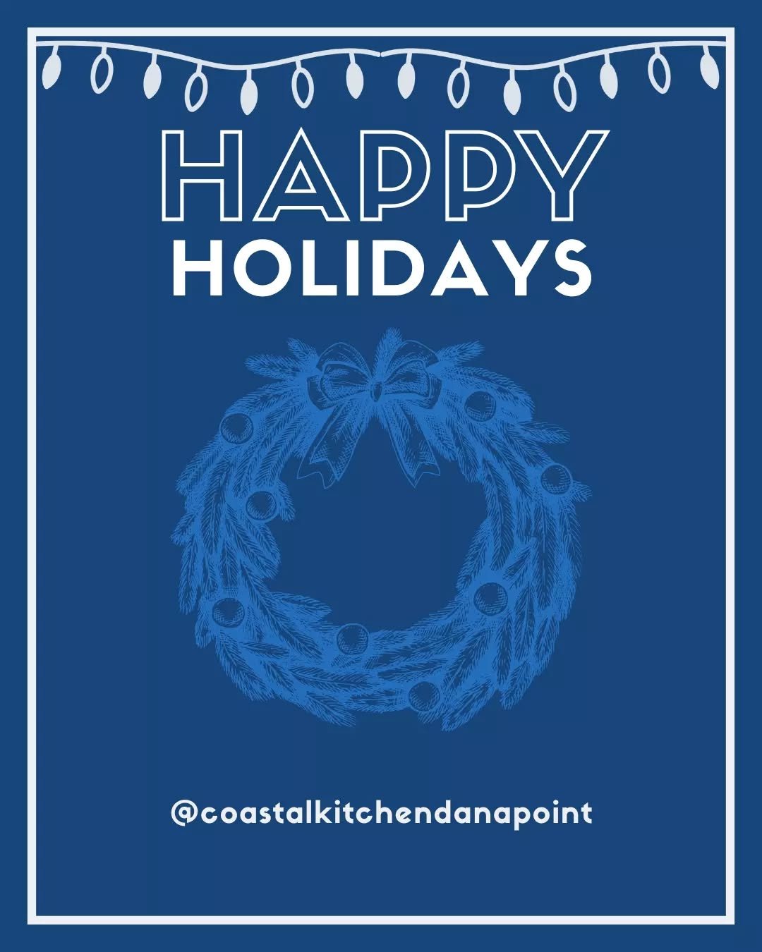 Wishing you all a very merry holiday filled with joy, and surrounded by the ones you love!&nbsp;🏡 

From our Coastal Kitchen family, to yours.&nbsp;💙

#coastalkitchen #danapoint #happyholidays