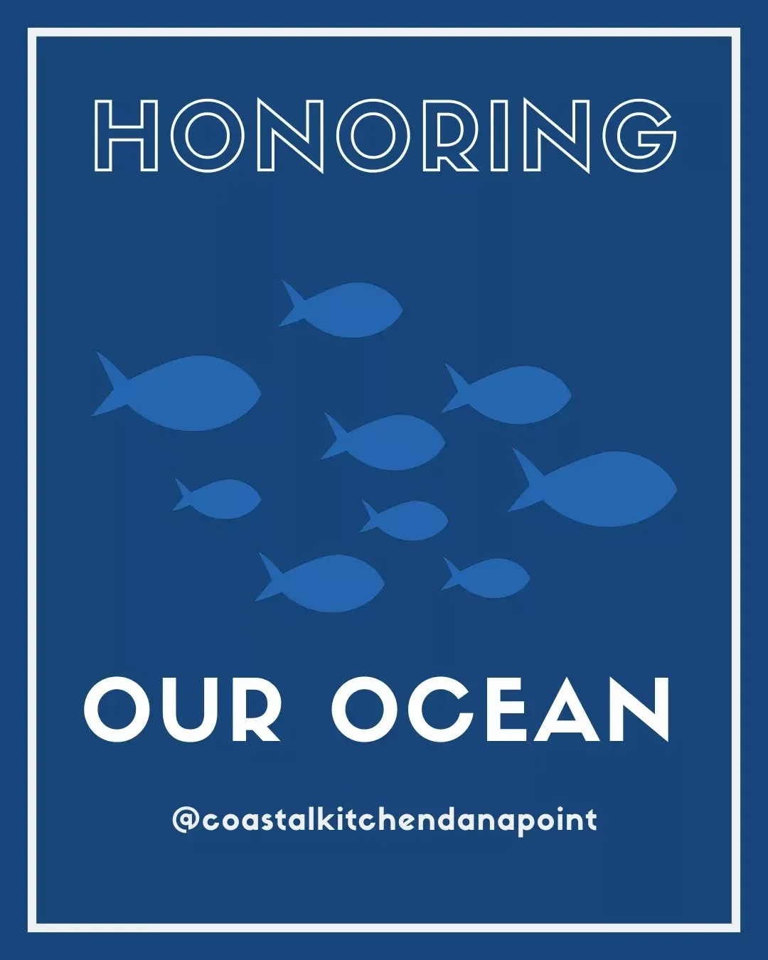 Our hearts (and our kitchen) belong to the blue. 🌊

It&rsquo;s National Oceans Month, and we&rsquo;re raising a glass to the big blue that keeps us inspired (and provides the best views in town).

Cheers to keeping our coast clear and our spirits hi
