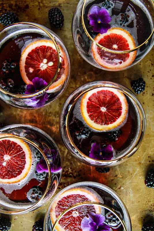 Blood Orange Blackberry Rum Punch (via Heather Cristo)