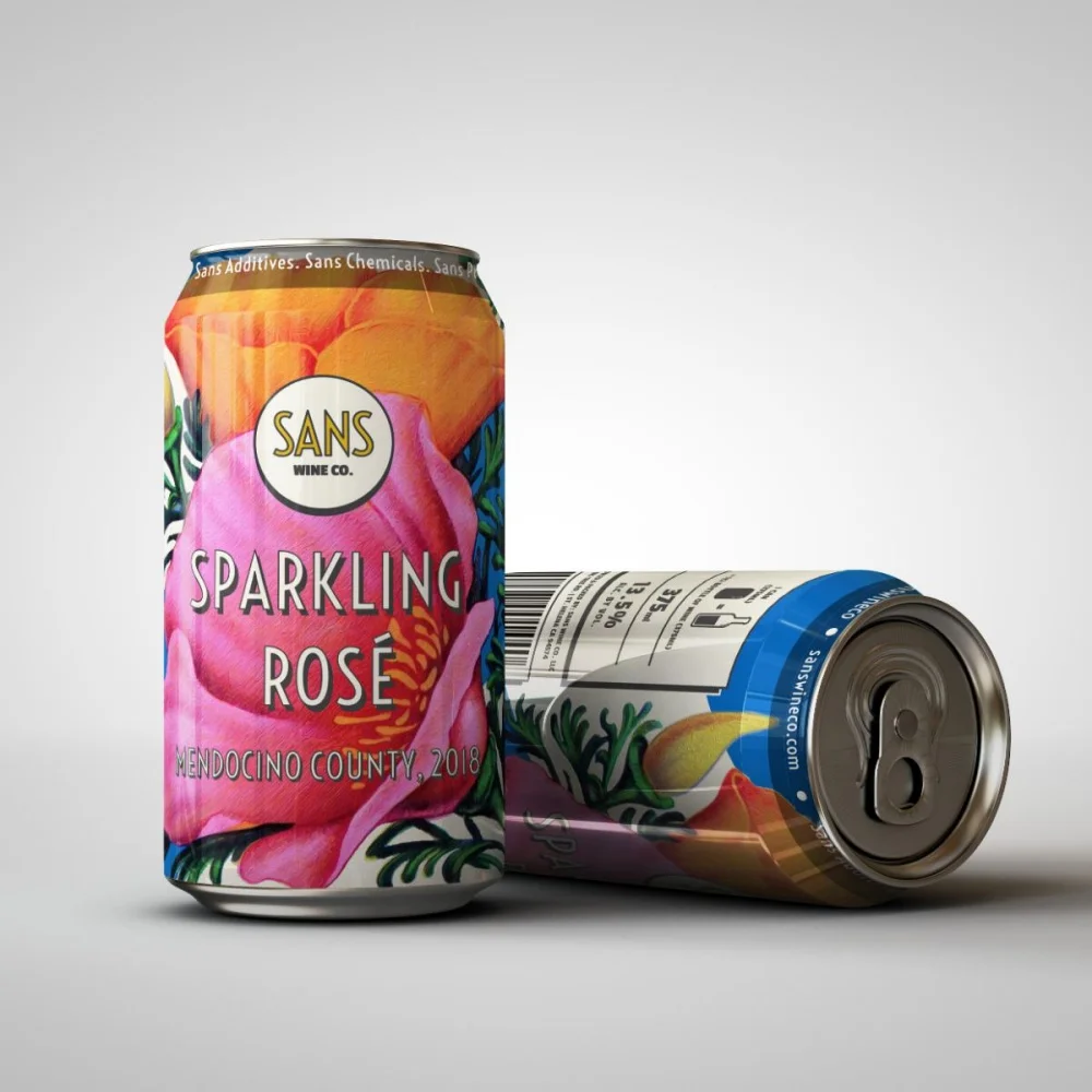 Natural wine in a can is a specialty of Sans Wine Co.