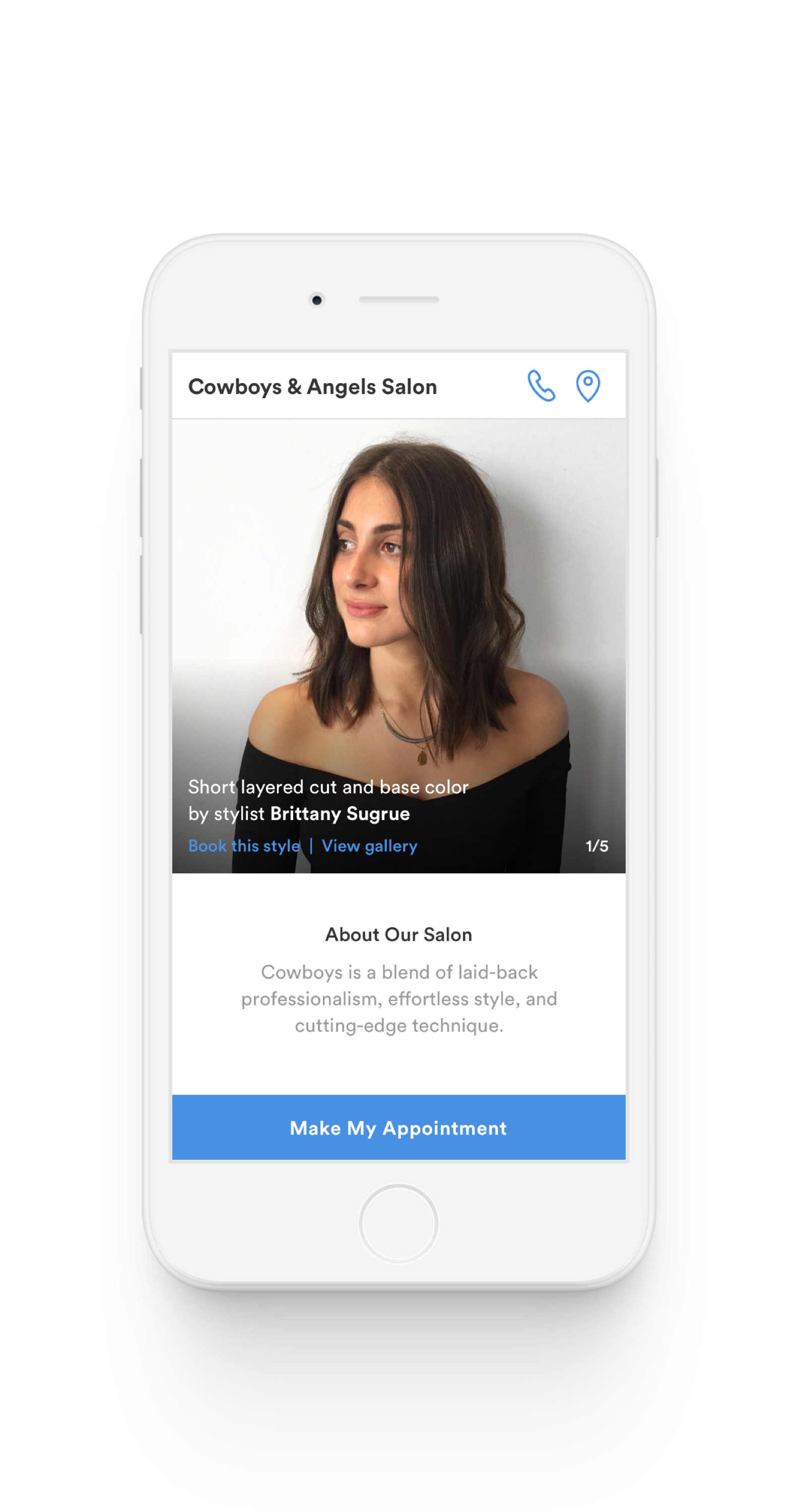  The app created a website for the business, allowing customers to explore services and book appointments with ease. 