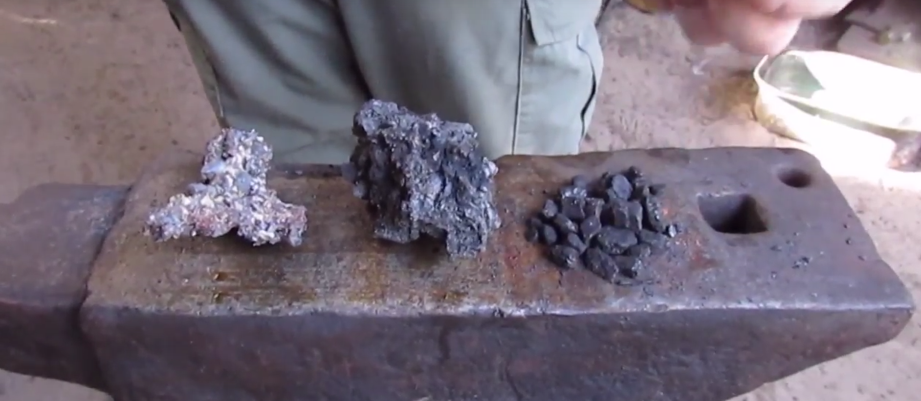 From right to left: Green Coal, Coke, and Cinker