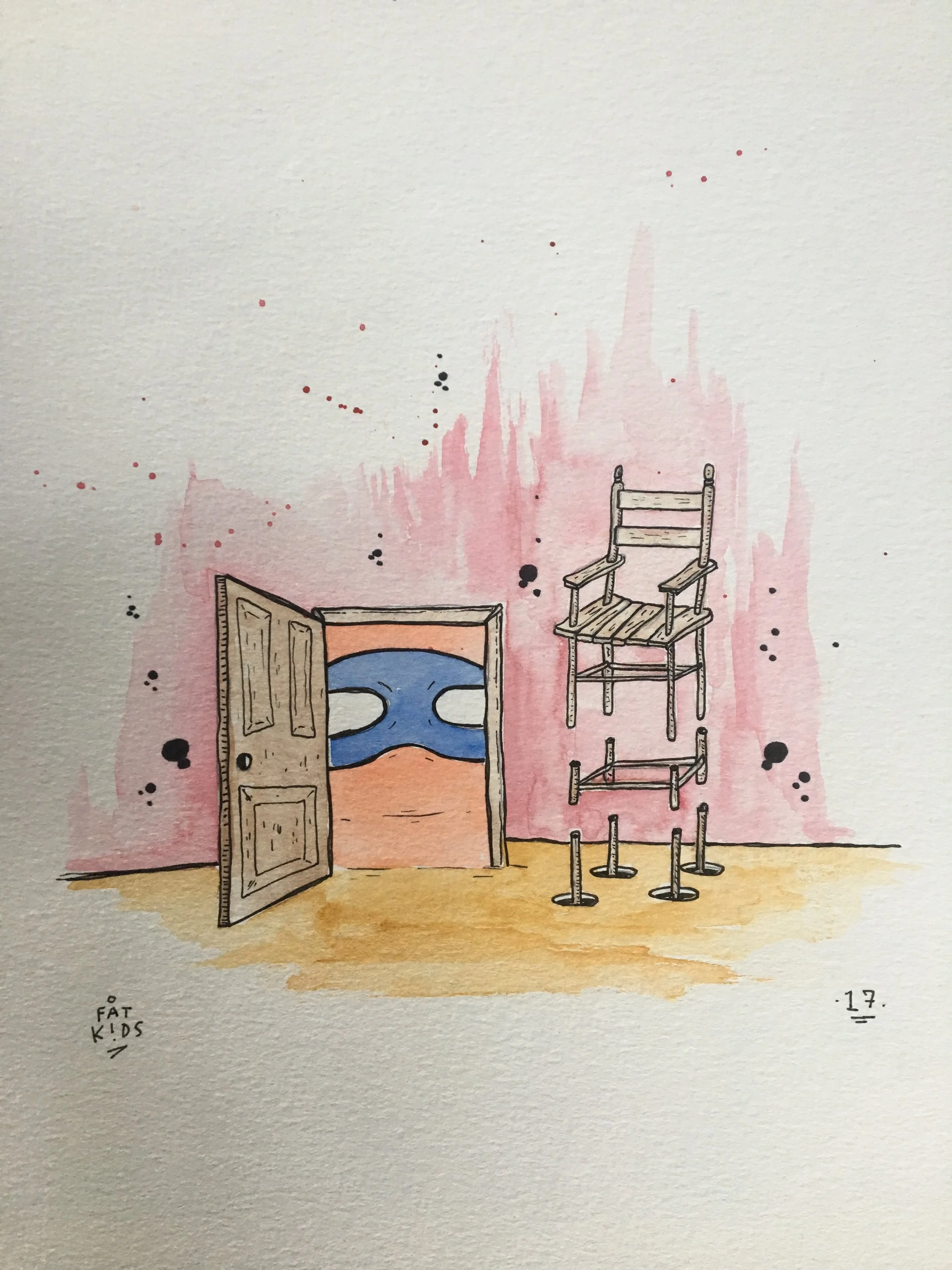  2017, Ink, Water Color &amp; Colored Pencil 