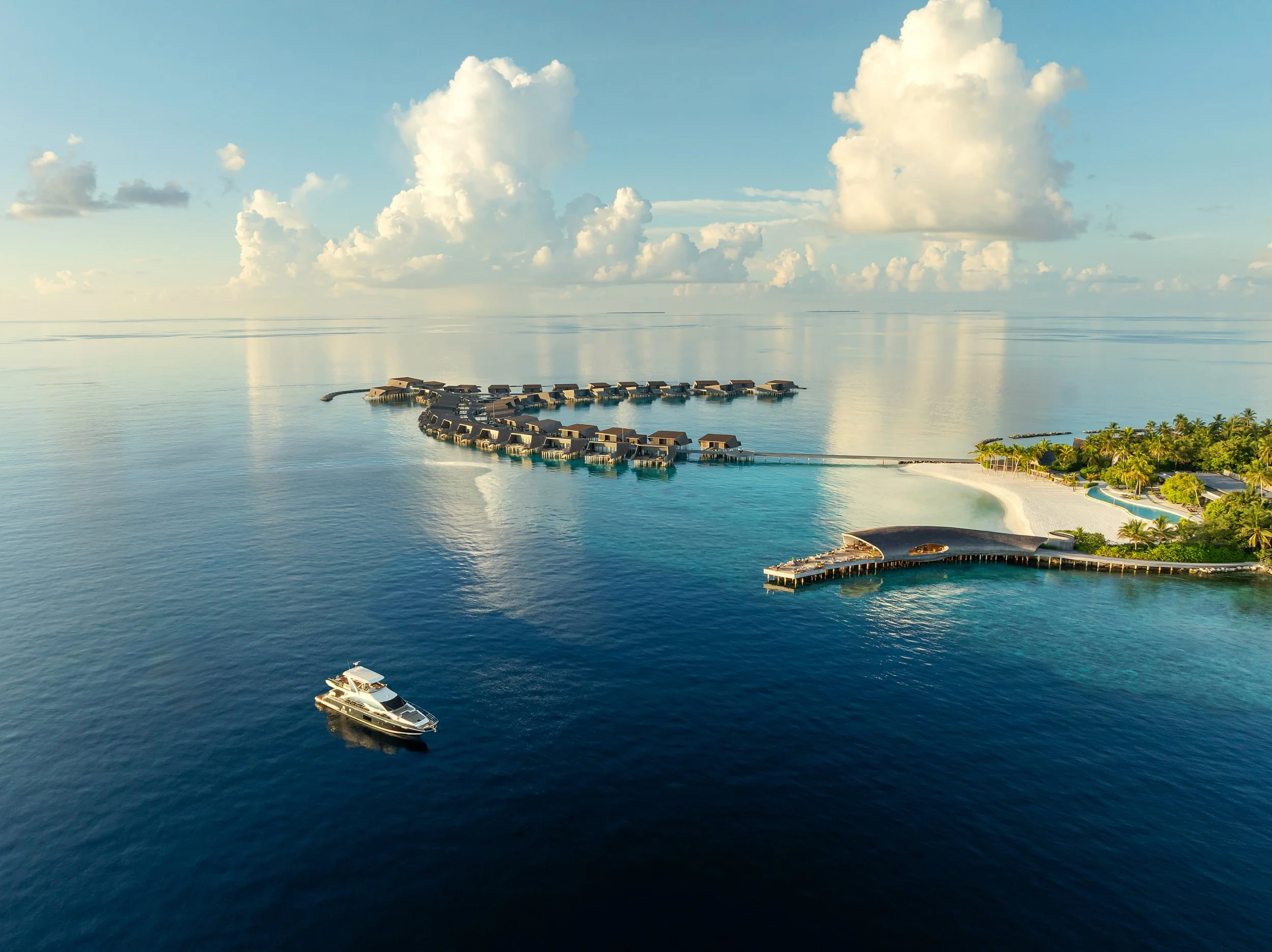 The St. Regis Maldives Vommuli Resort - Aerial with Norma Yacht.jpg