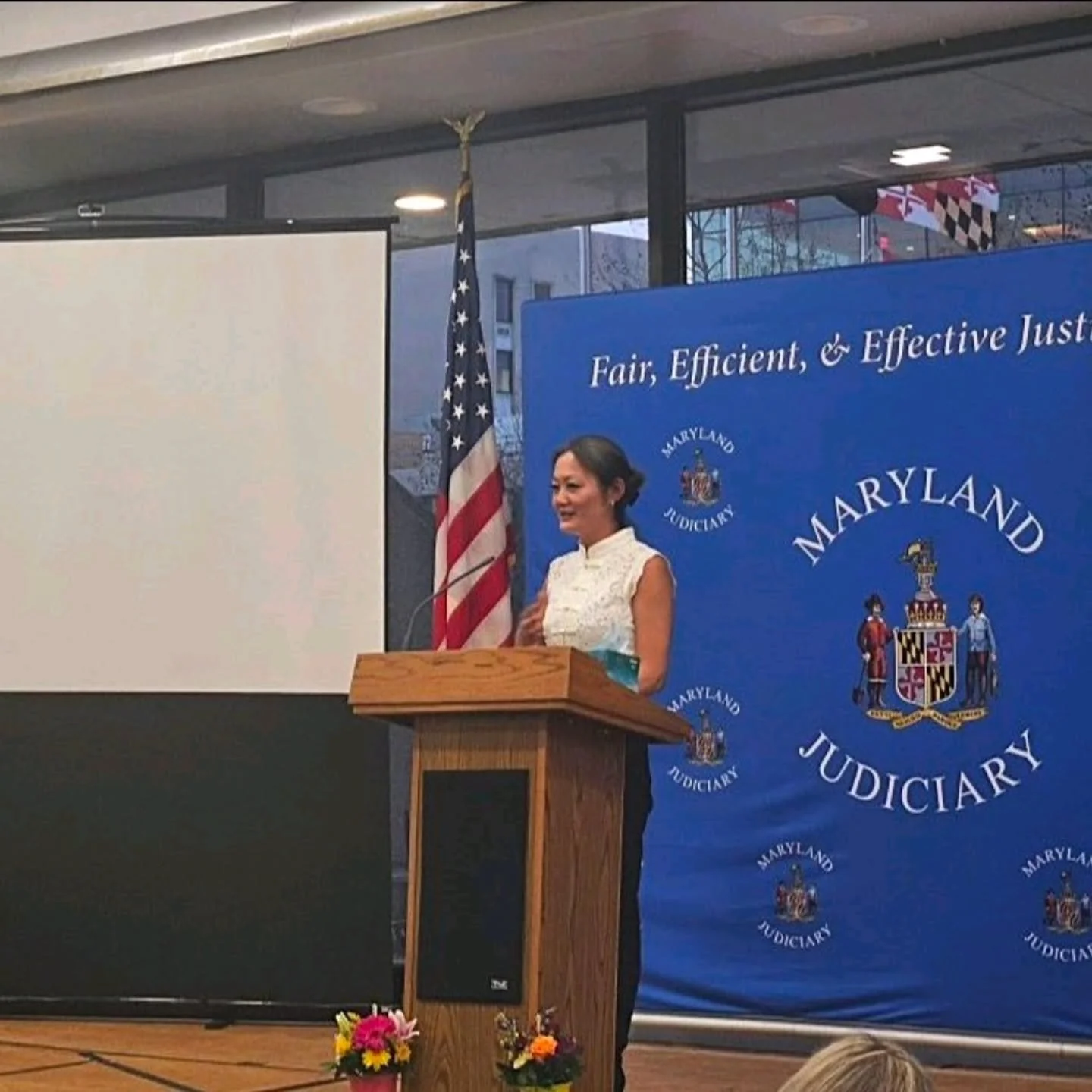 Last week, we were excited to see APABA-MD Leader Anne Grover share kind words and memories at Administrative Judge James A. Bonifant's Retirement Celebration. 

Thank you to Judge Bonifant for your service to the Montgomery County and Maryland commu