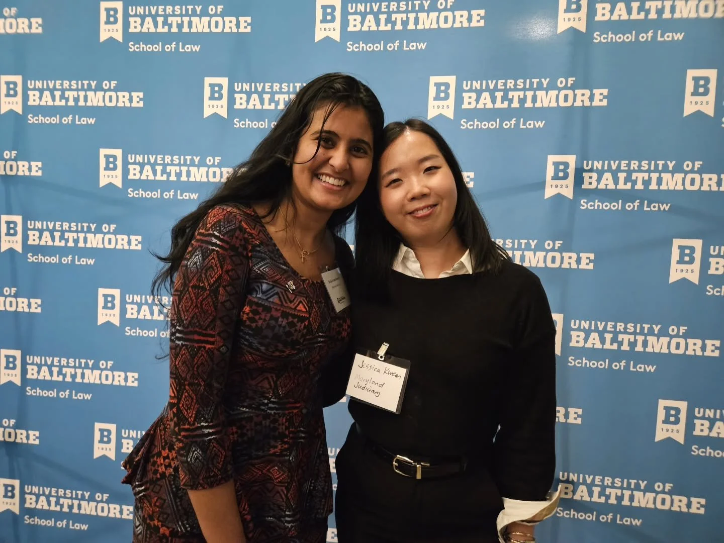 APABA-MD members proudly represented at the University of Baltimore School of Law events last month:

 - Aaria Arancherry ('25) and Jessica S. Kweon, Esq. ('25) attended the annual Judicial Reception 
- Dominique Choe, J.D. ('25) attended the Asian P