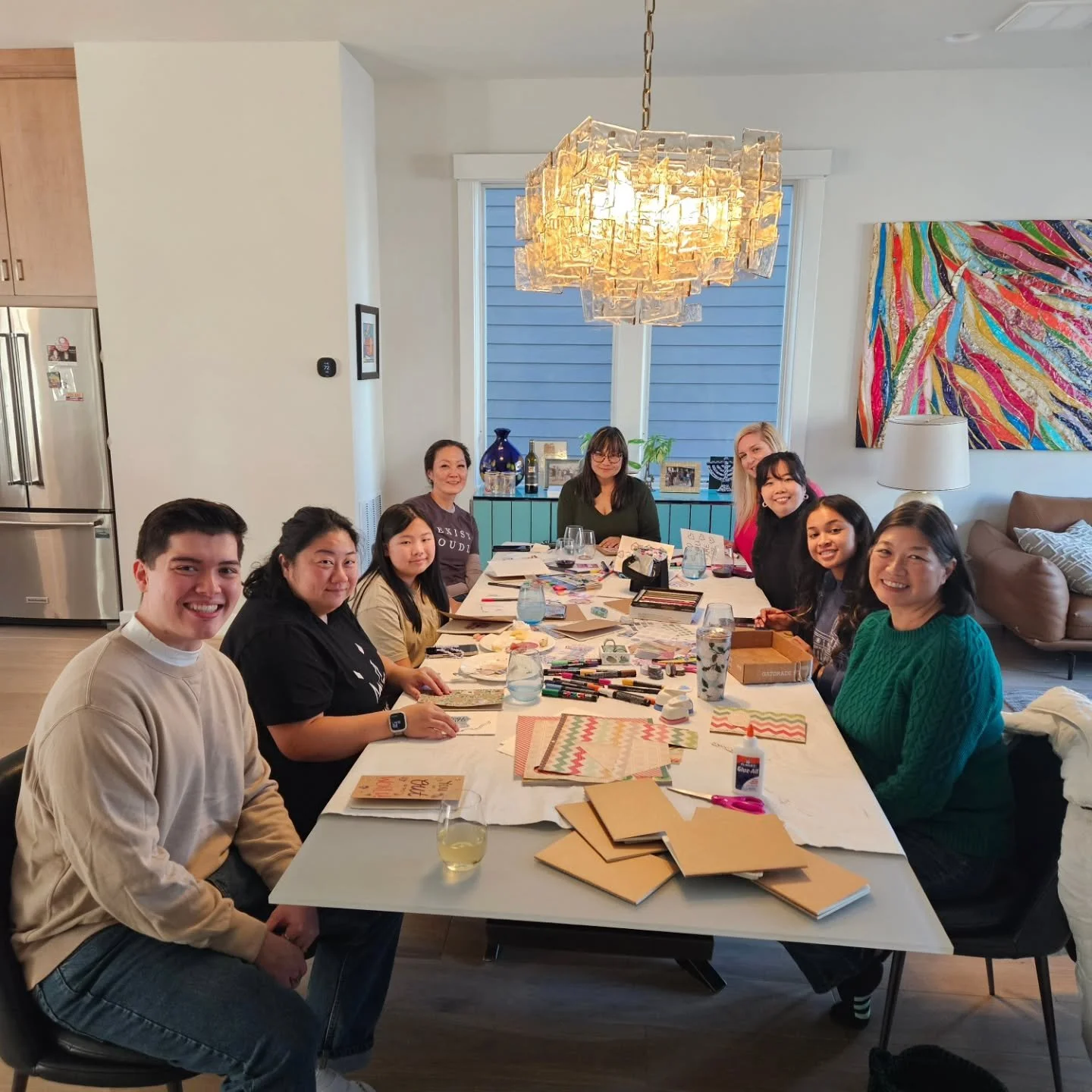 Thank you to all who attended our Community Service event on Sunday! We decorated cards and journals for Kits to Heart, a nonprofit organization who supports cancer patients and their caregivers.