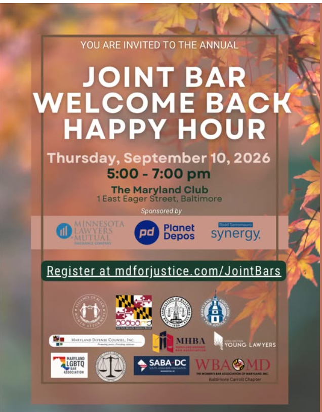 Annual Joint Bar Welcome Back Happy Hour
