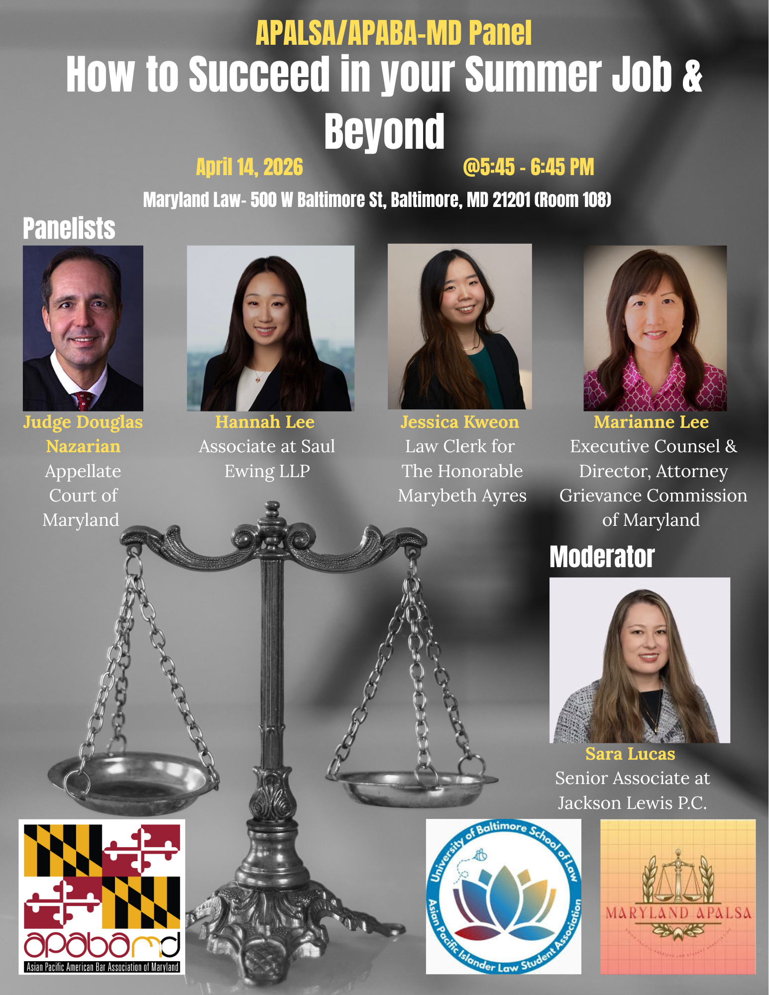 APALSA/APABA-MD: How to Succeed in Your Summer Job & Beyond