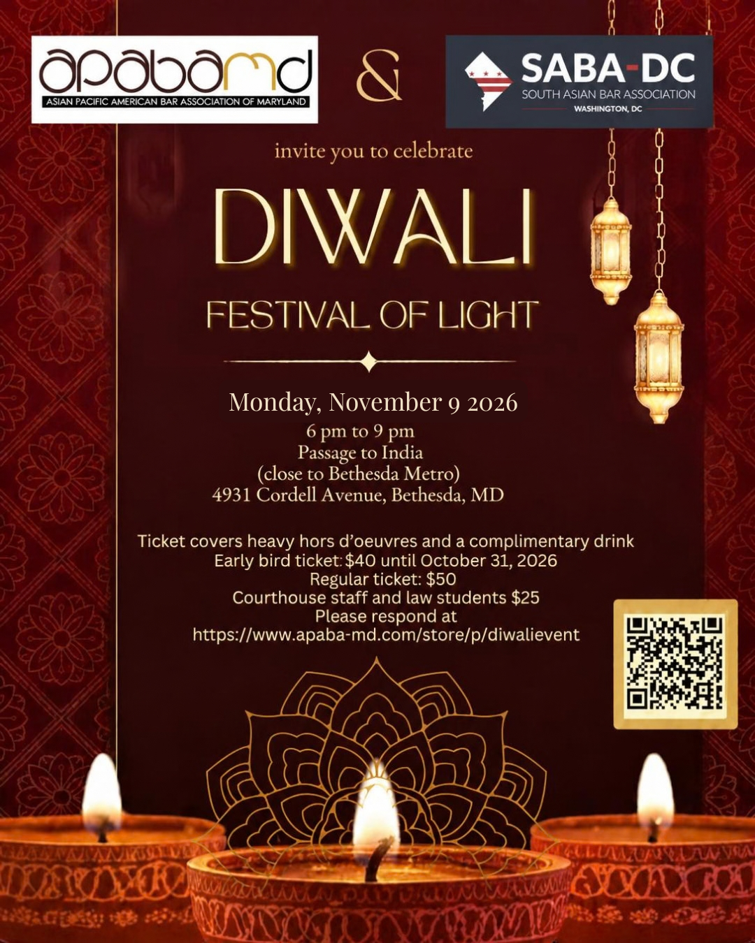 APABA-MD / SABA-DC Diwali Festival of Light