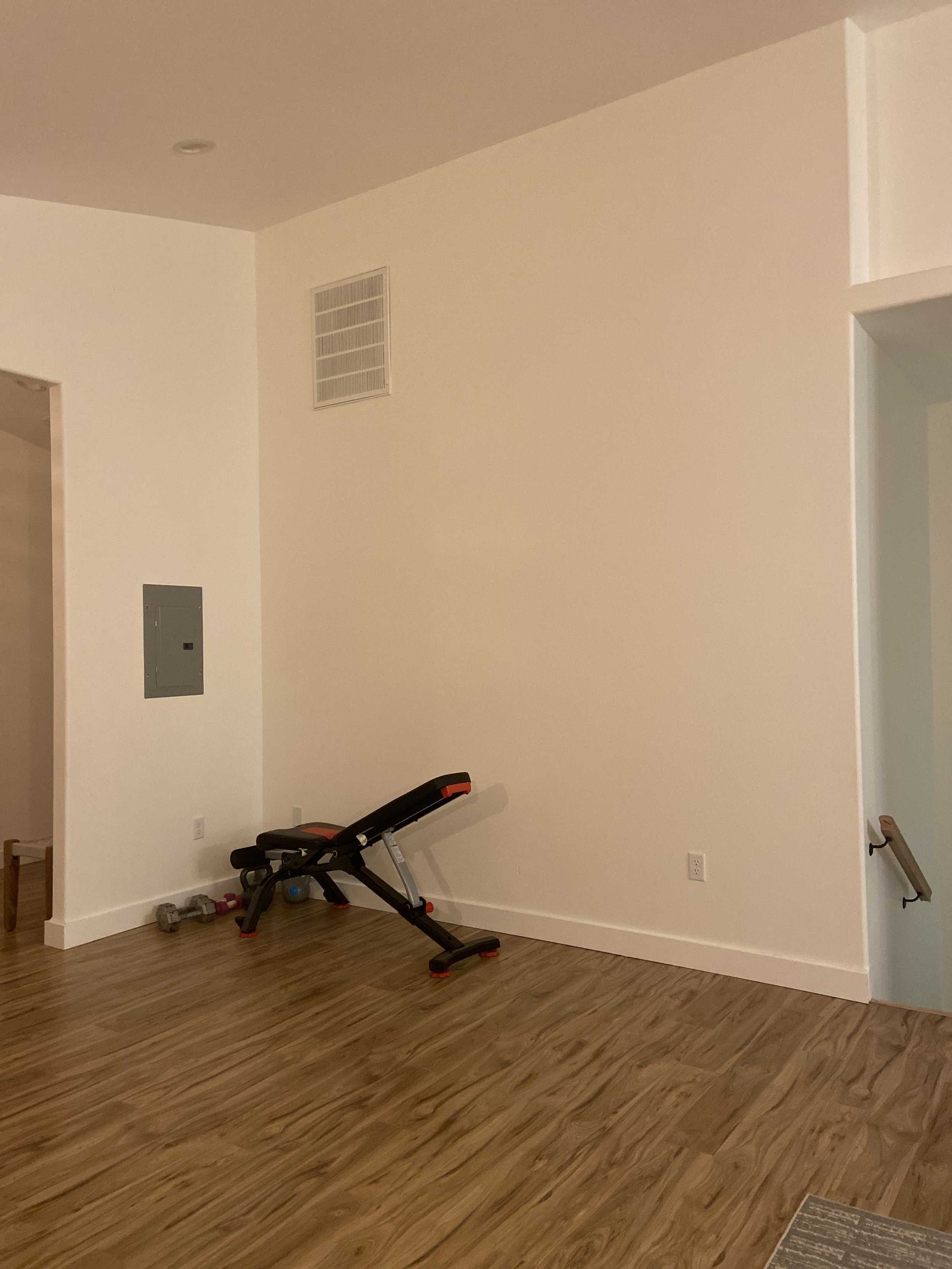 Dear Danica, what to do with a big blank wall. How to design a blank wall for optimal use. How to create storage on a blank wall. | Nadine Stay