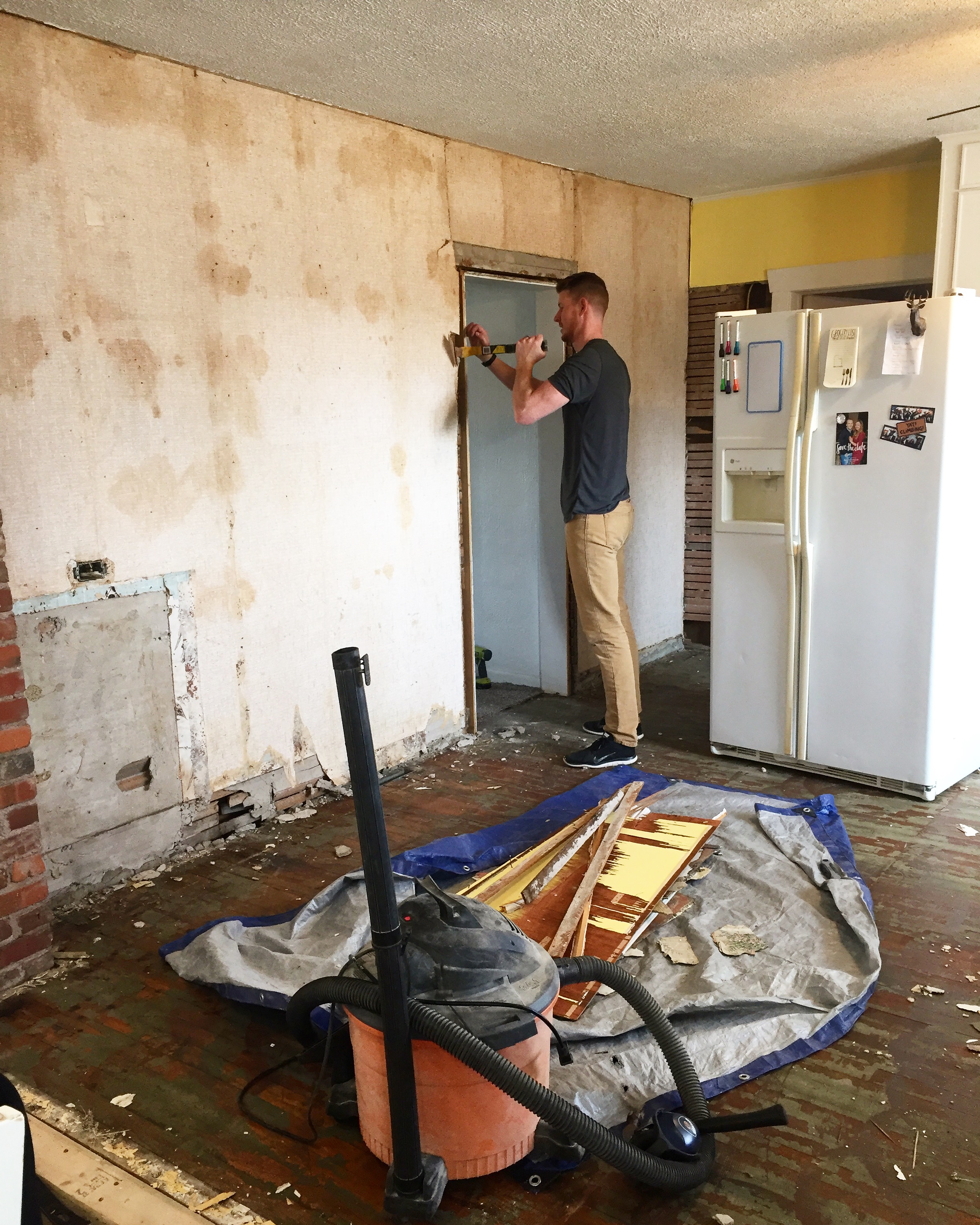 Our first flip house - demo has begun in the kitchen