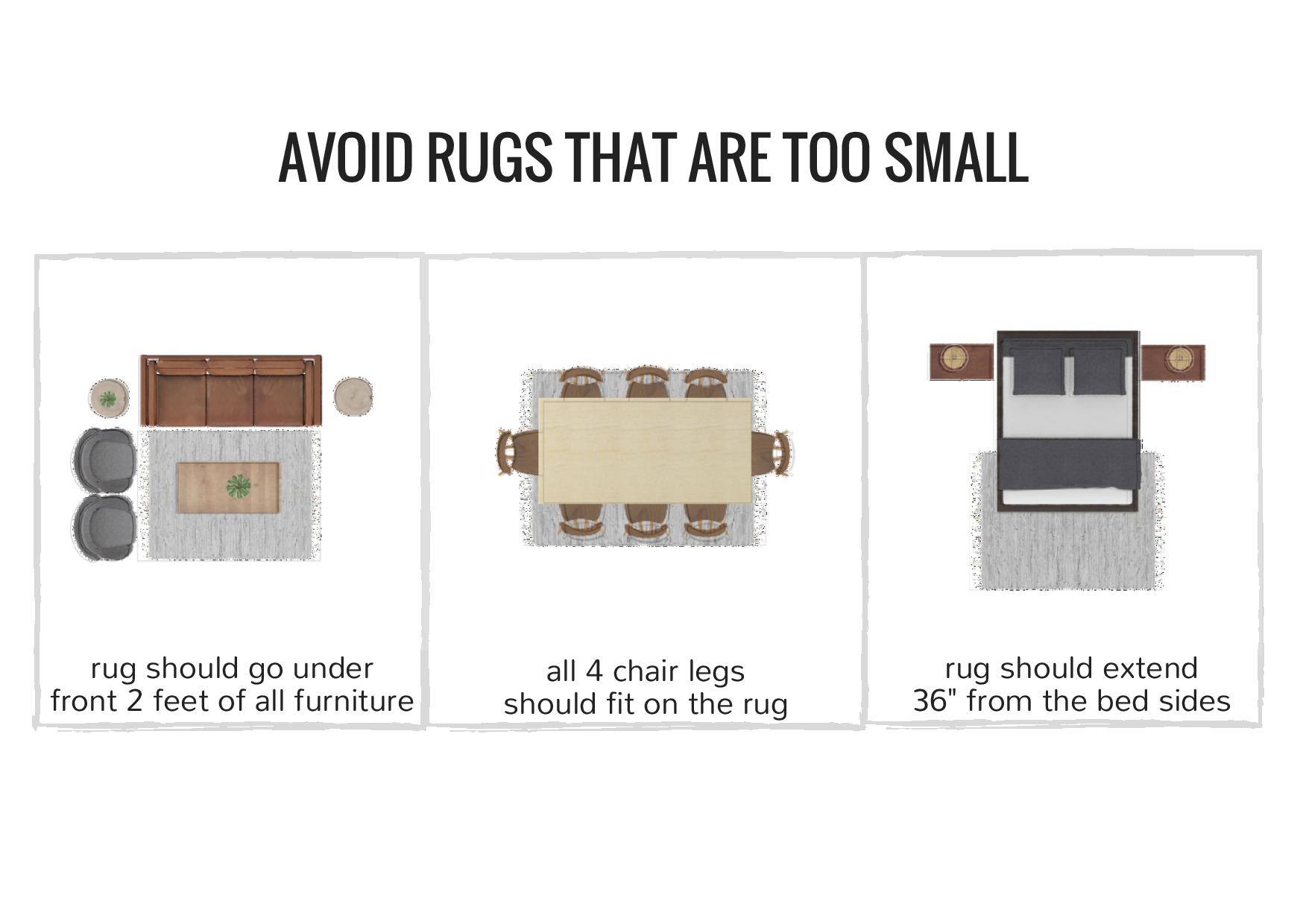 rug sizing and placement guide - common mistakes people make with rug size