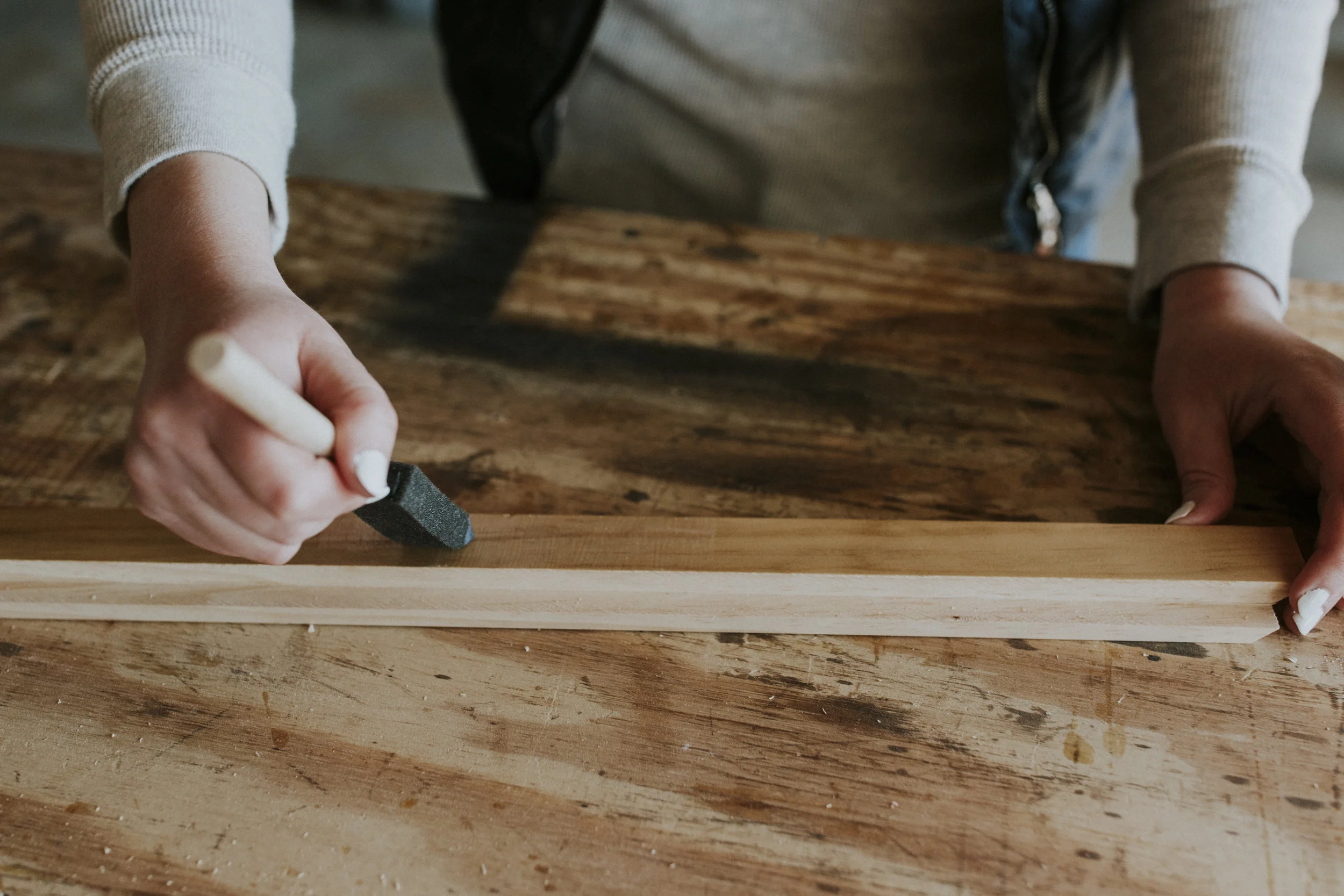 DIY modern wood frame and abstract art - how to make your own frame