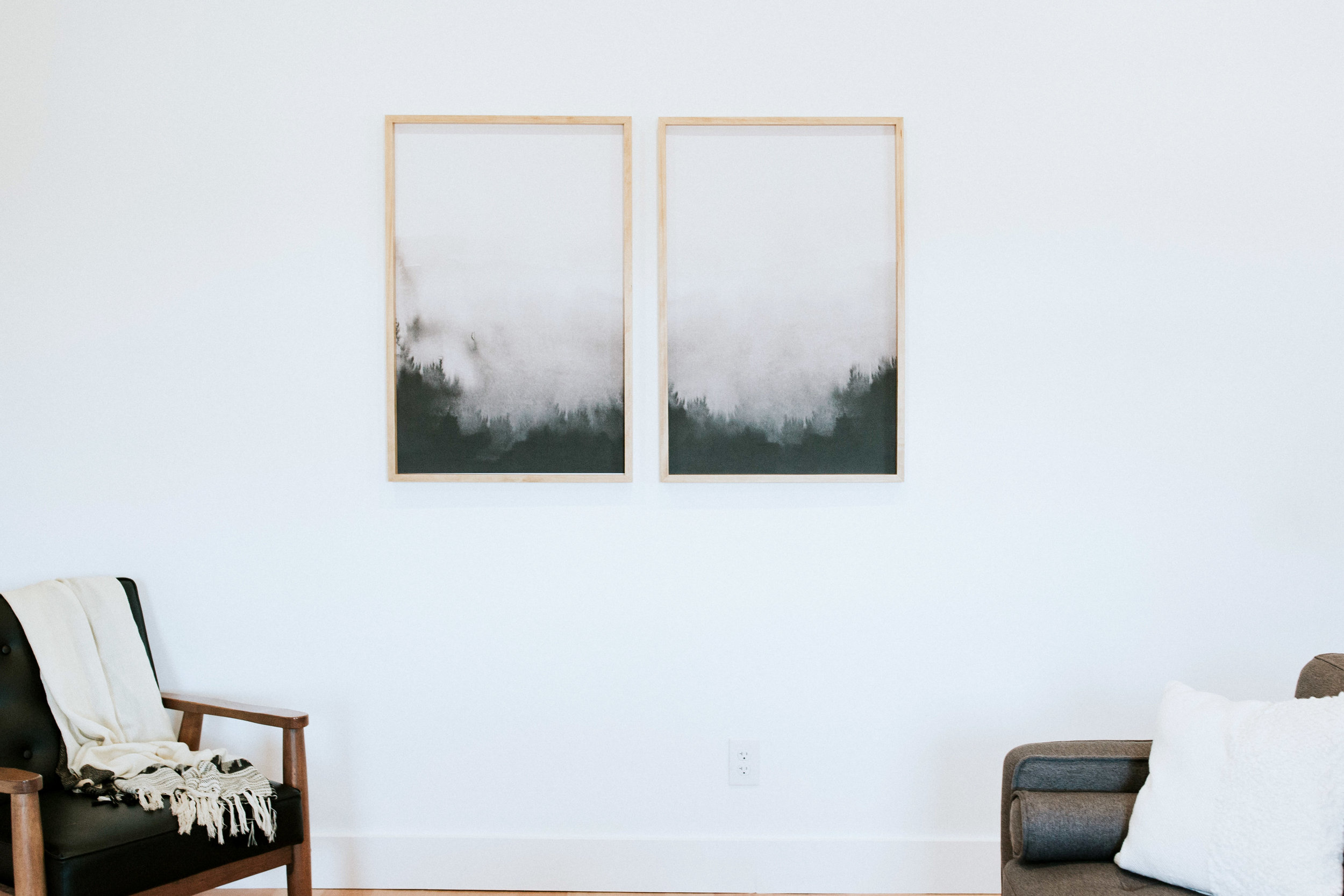 DIY modern frame and abstract art - how to make your own frame