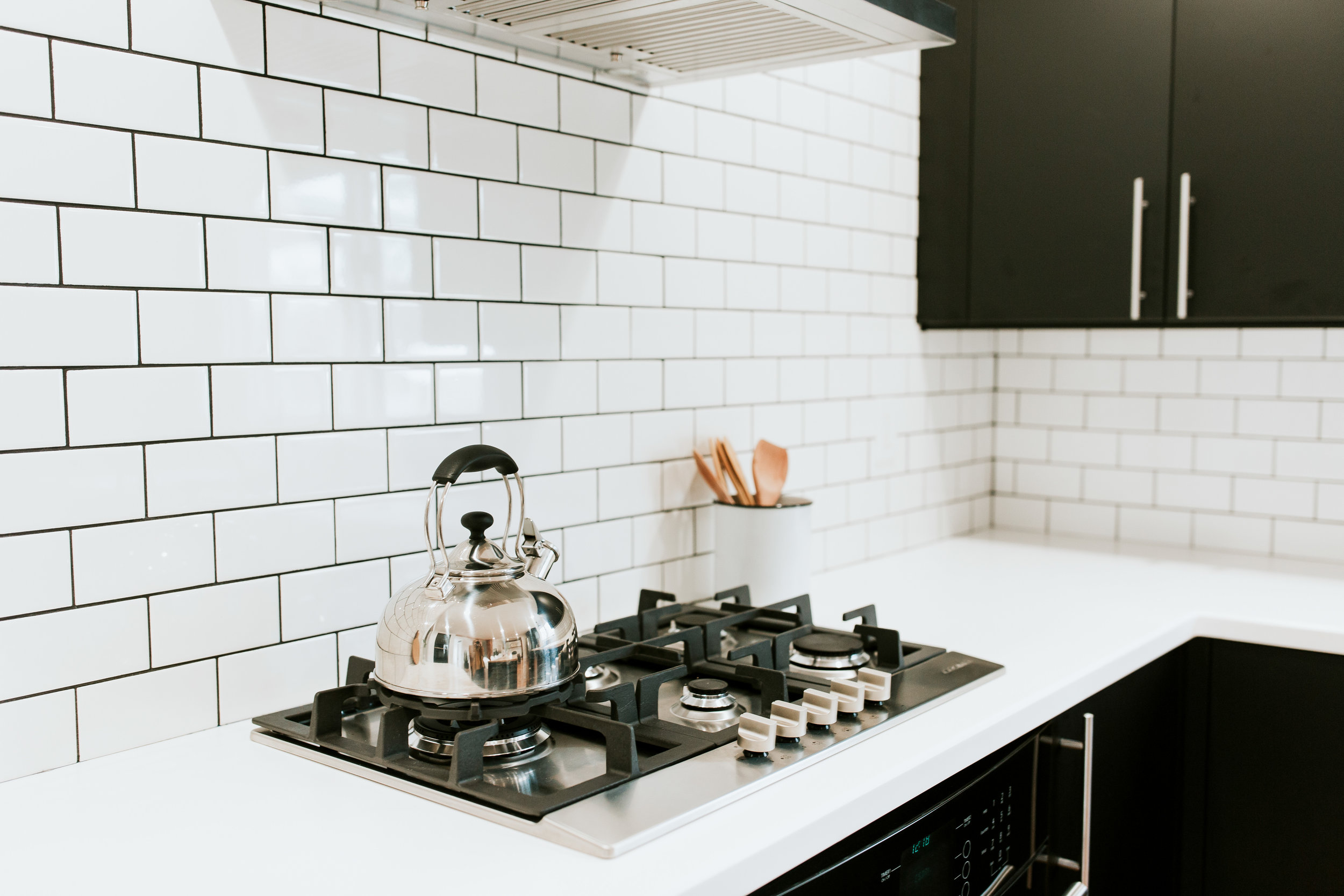 Full modern kitchen tour - Ikea Kungsbacka cabinets, subway tile, gas stove, range hood