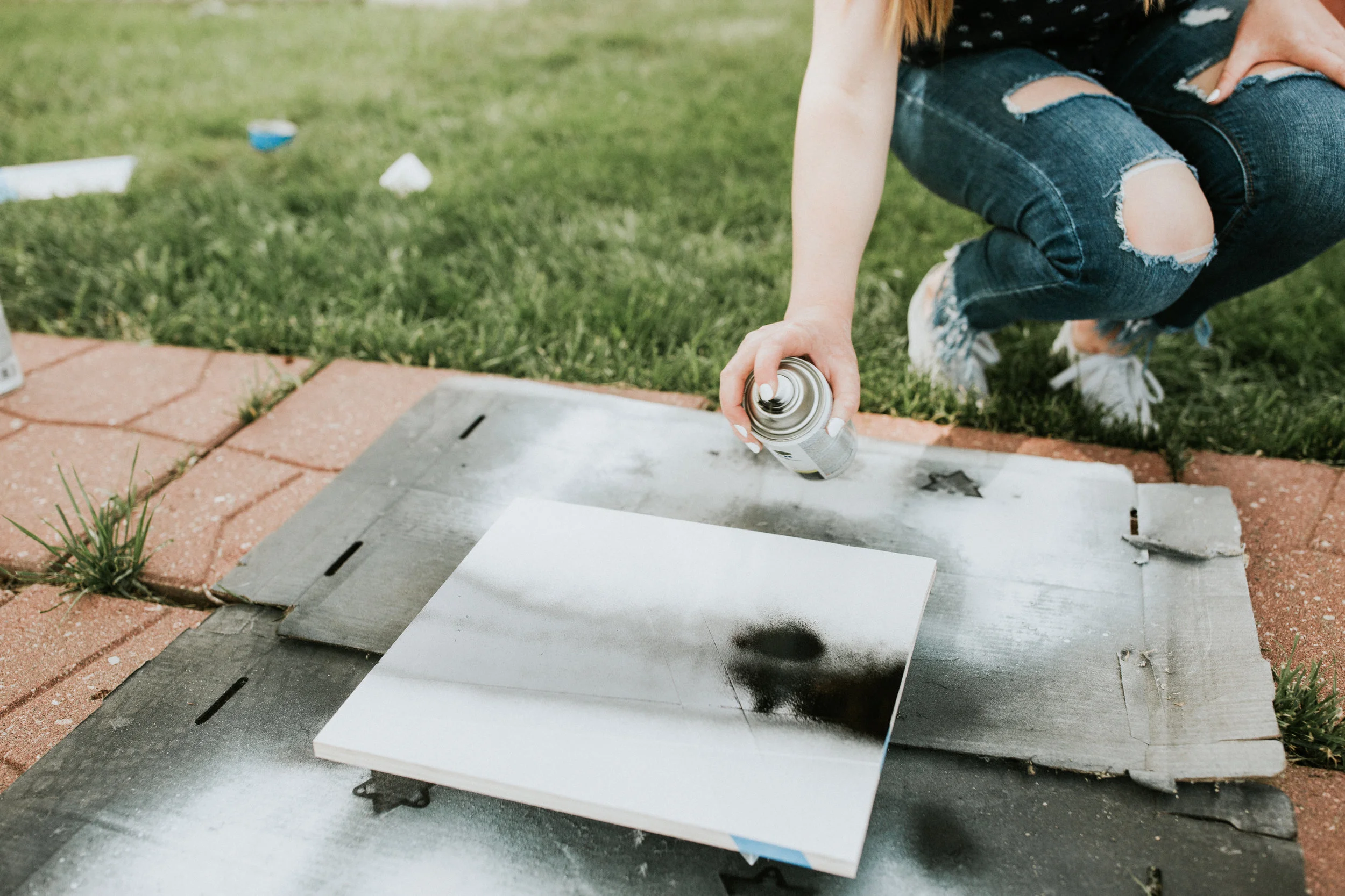 Step 4: Paint your second color - After you've allowed your base color to dry, apply your second paint color.