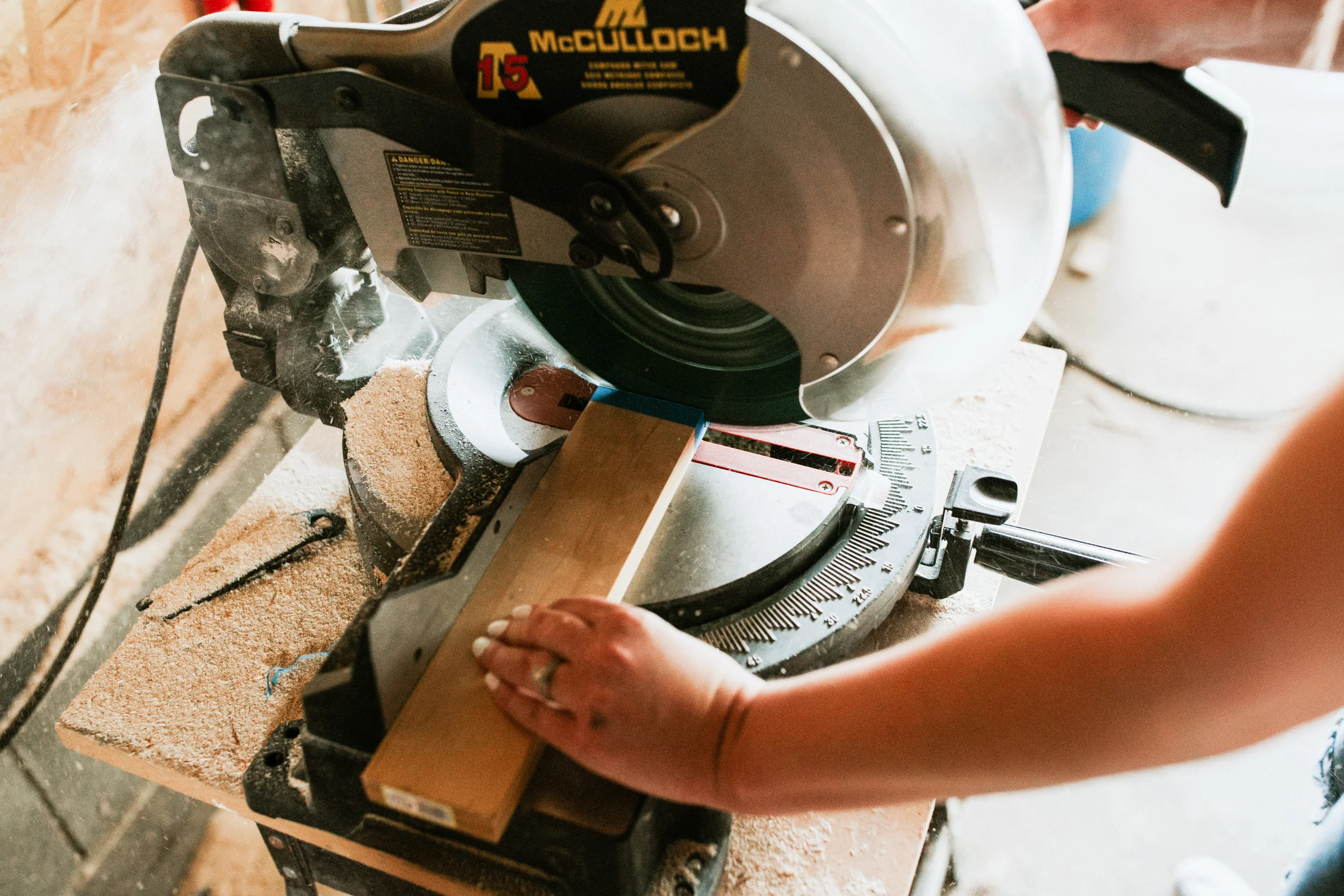 Step 2: Cut the wood and remove the tape