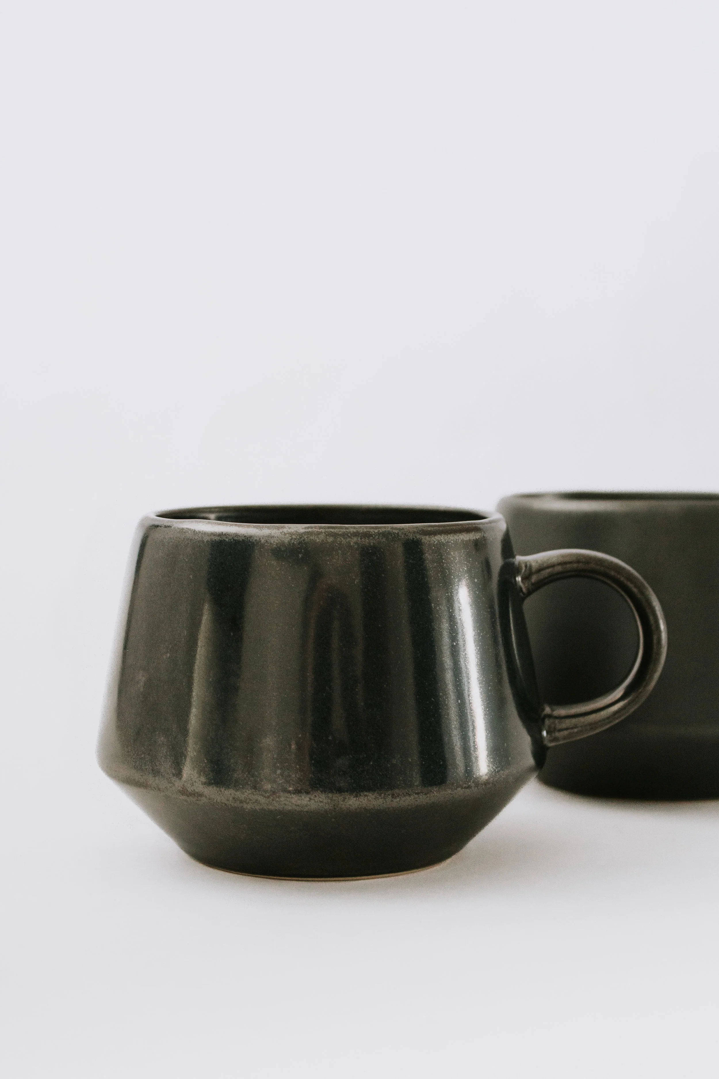 Matte and Metallic Mugs by Nadine Stay - Set of 4 modern black coffee mugs