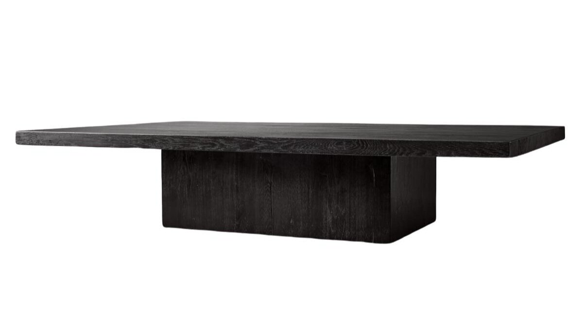 High/Low List: Modern Traditional Furniture & Decor - Plinth coffee table by Restoration Hardware. High end decor and their budget friendly lookalikes. | Nadine Stay