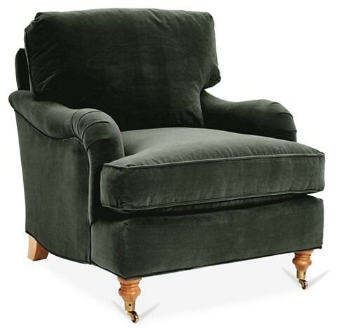 High/Low List: Modern Traditional Furniture & Decor - Hunter green velvet club chair. High end decor and their budget friendly lookalikes. | Nadine Stay