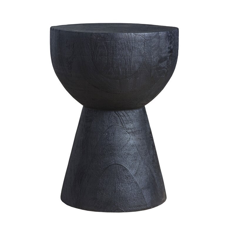 High/Low List: Modern Traditional Furniture & Decor - Black hourglass side table. High end decor and their budget friendly lookalikes. | Nadine Stay