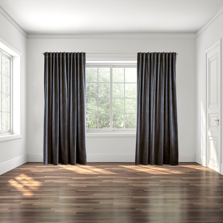 Curtain Placement Guide by Nadine Stay | Curtain placement do's and don'ts. How high to hang your curtain, how wide to place the rod, how long of curtains you should get, and how many curtain panels I recommend per window. | Nadine Stay