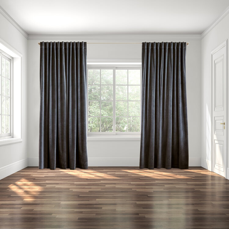 Curtain Placement Guide by Nadine Stay | Curtain placement do's and don'ts. How high to hang your curtain, how wide to place the rod, how long of curtains you should get, and how many curtain panels I recommend per window. | Nadine Stay