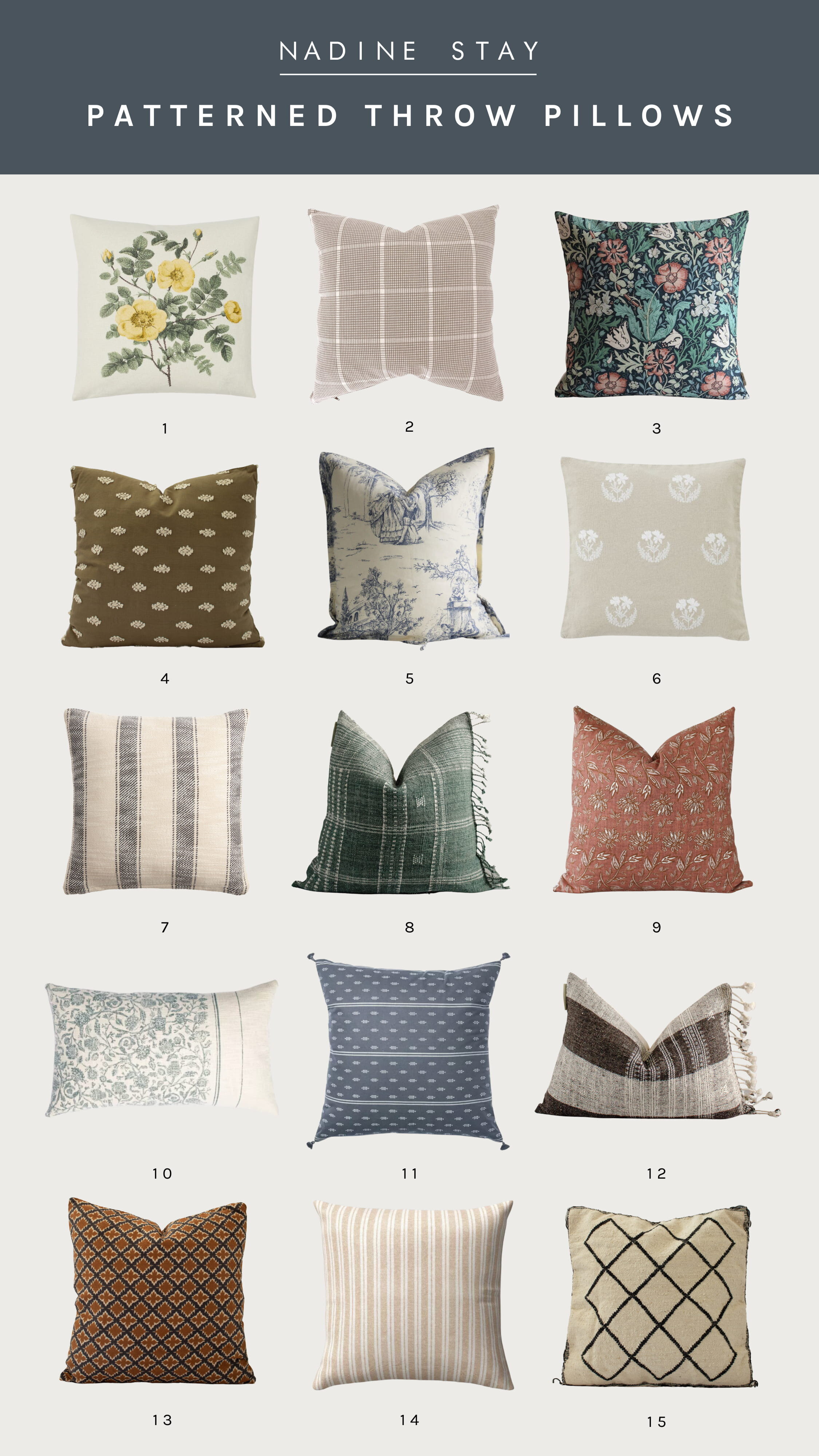 READER Q: SHOULD MY LIVING ROOM PILLOWS MATCH OR BE A VARIETY?