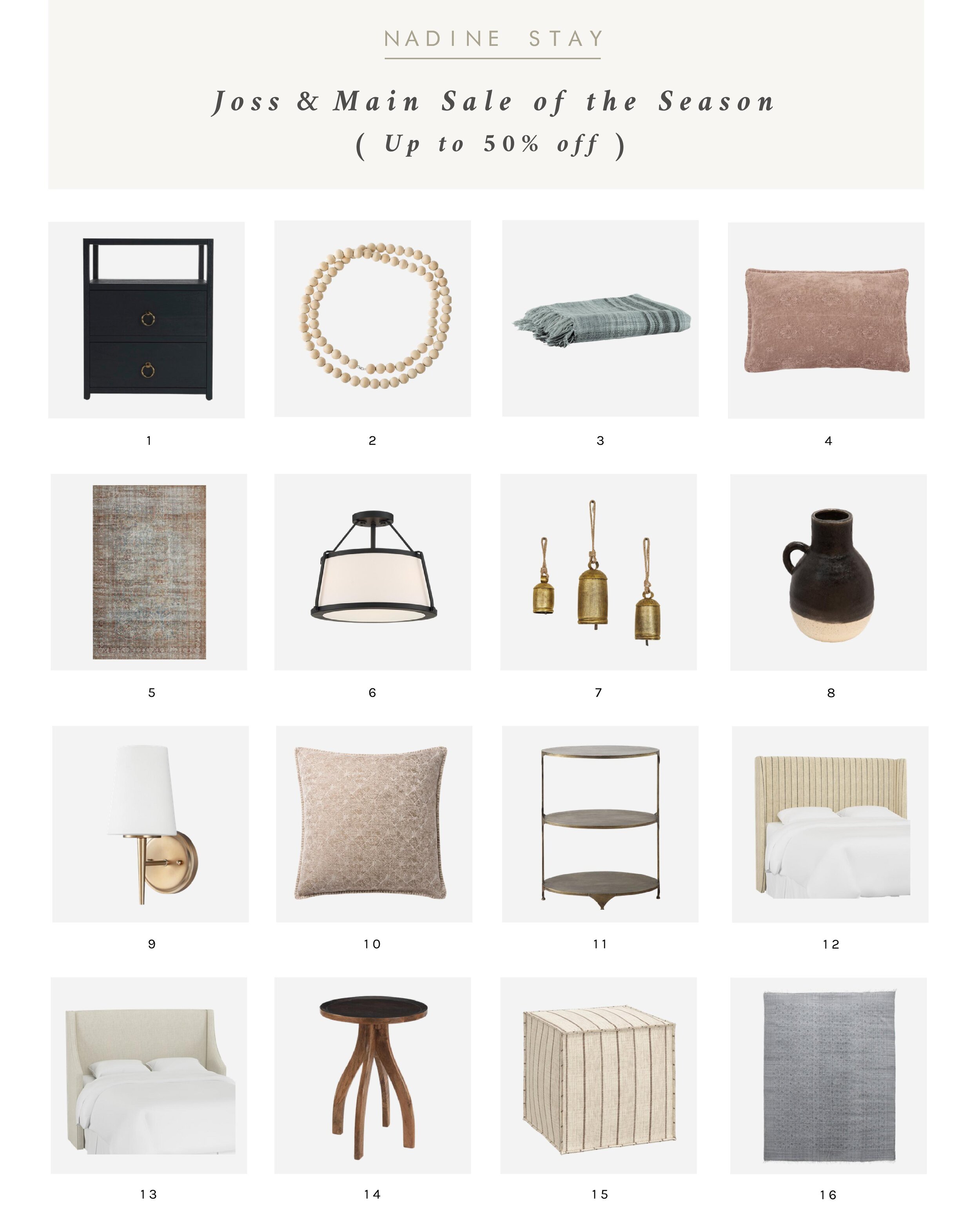 Joss & Main Sale of the season, the pieces I bought for our bedroom, & my top picks from Joss & Main | Nadine Stay