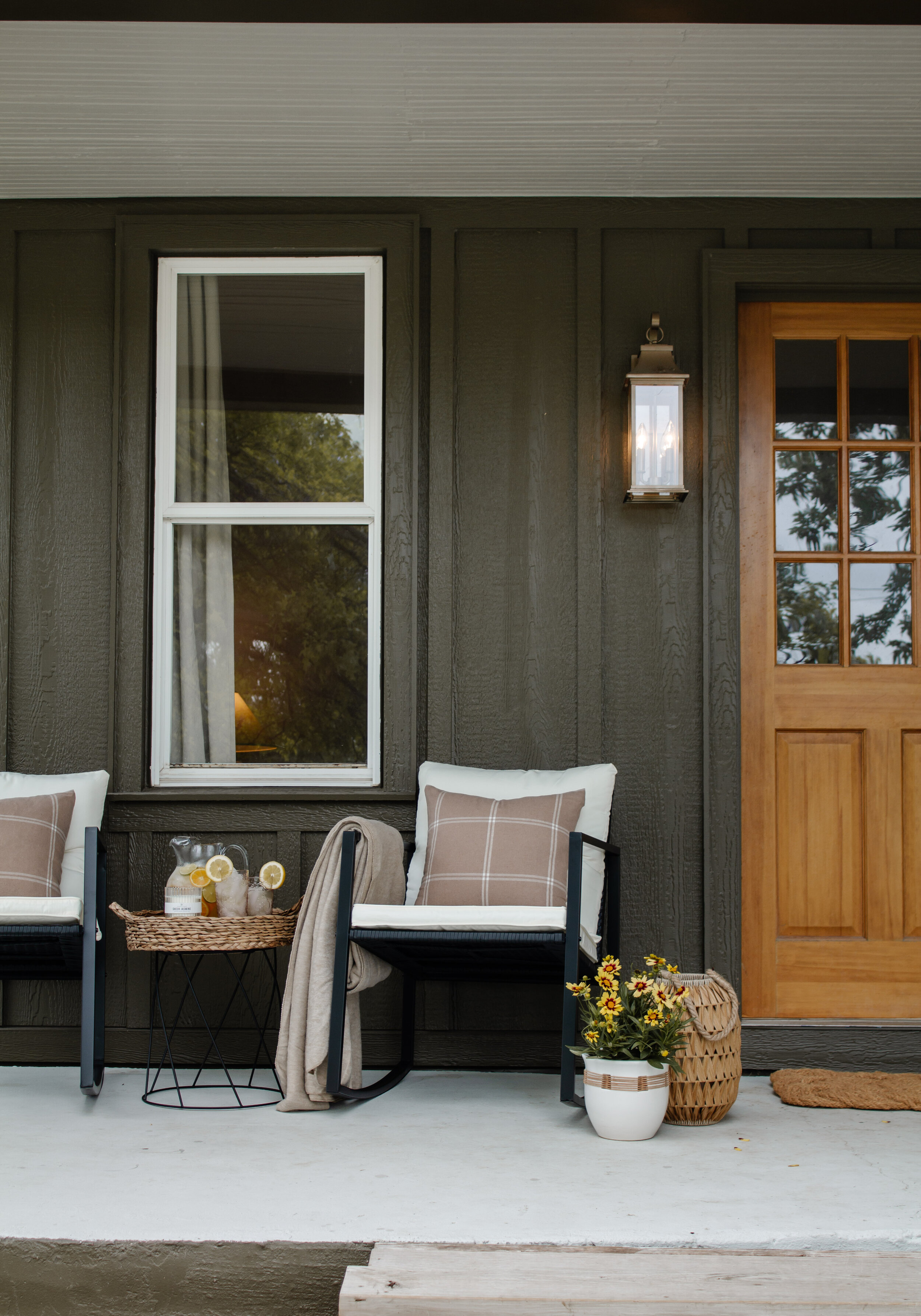 Updating our porch for summer with new seating and decor. Outdoor porch styling tips by Nadine Stay. Walmart home finds. | Nadine Stay