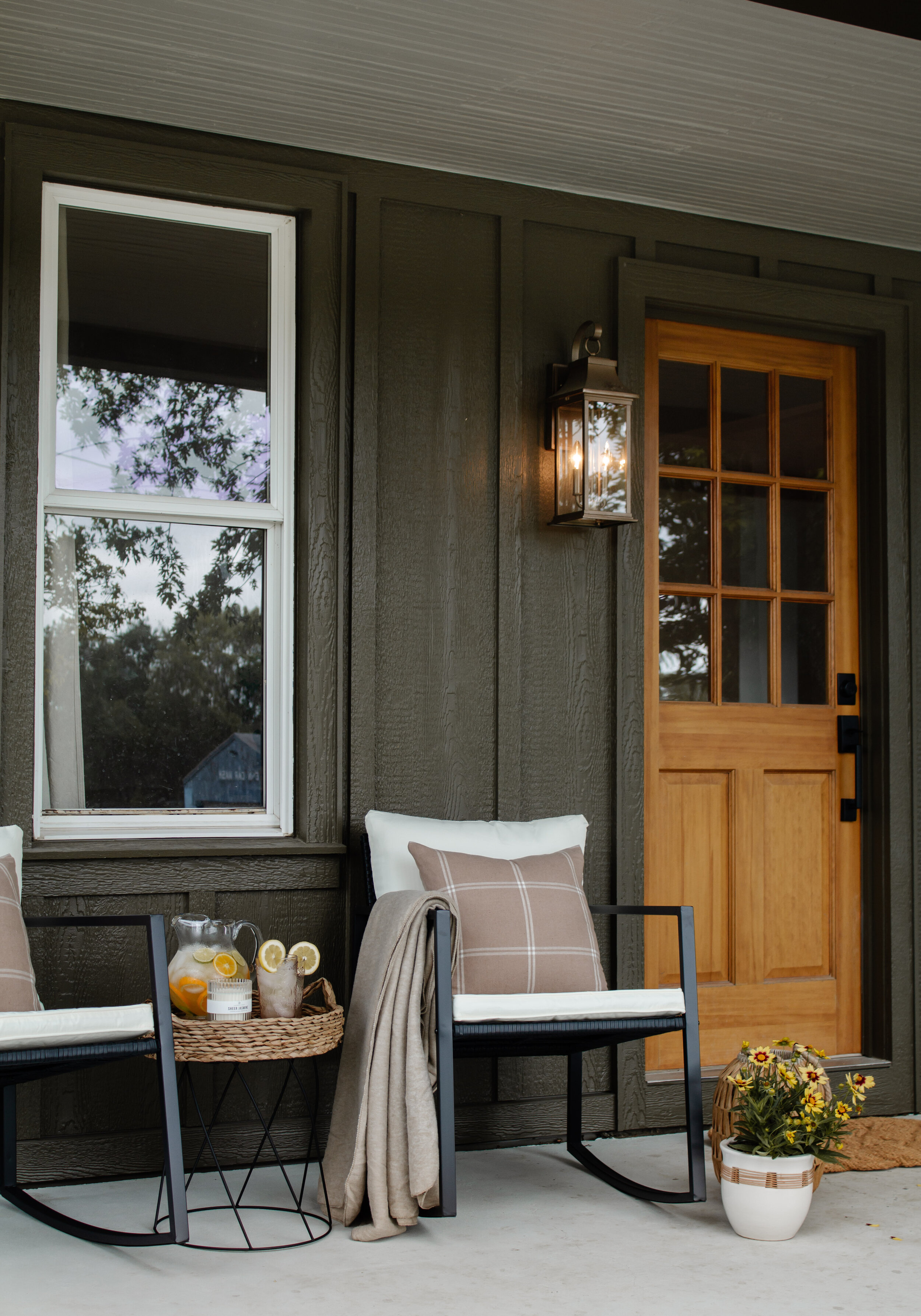 Updating our porch for summer with new seating and decor. Outdoor porch styling tips by Nadine Stay. Walmart home finds. | Nadine Stay