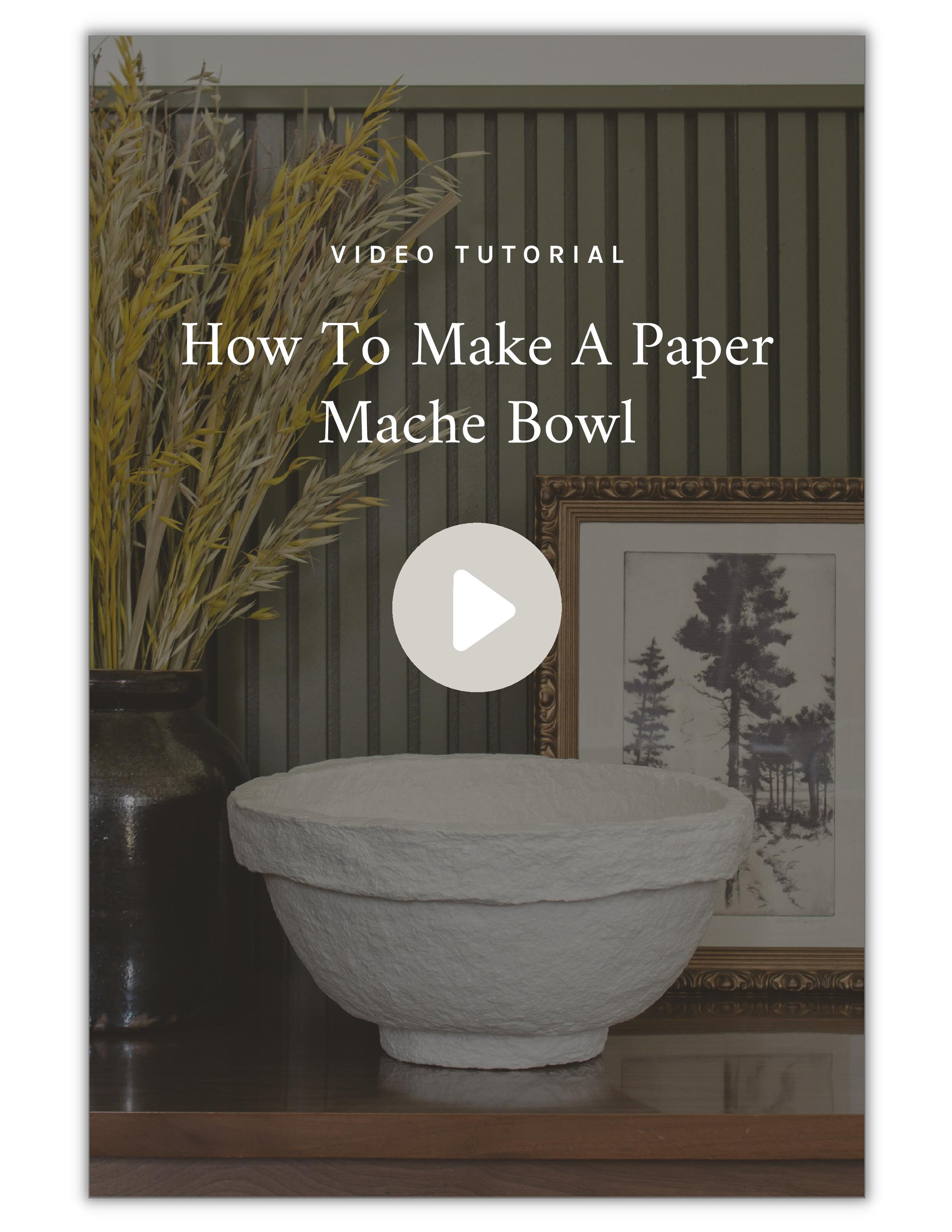 Look For Less | DIY paper mache bowl and vase video tutorial by Nadine Stay. How to make your own paper mache decorations. Easy, beginner friendly diy project. | Nadine Stay