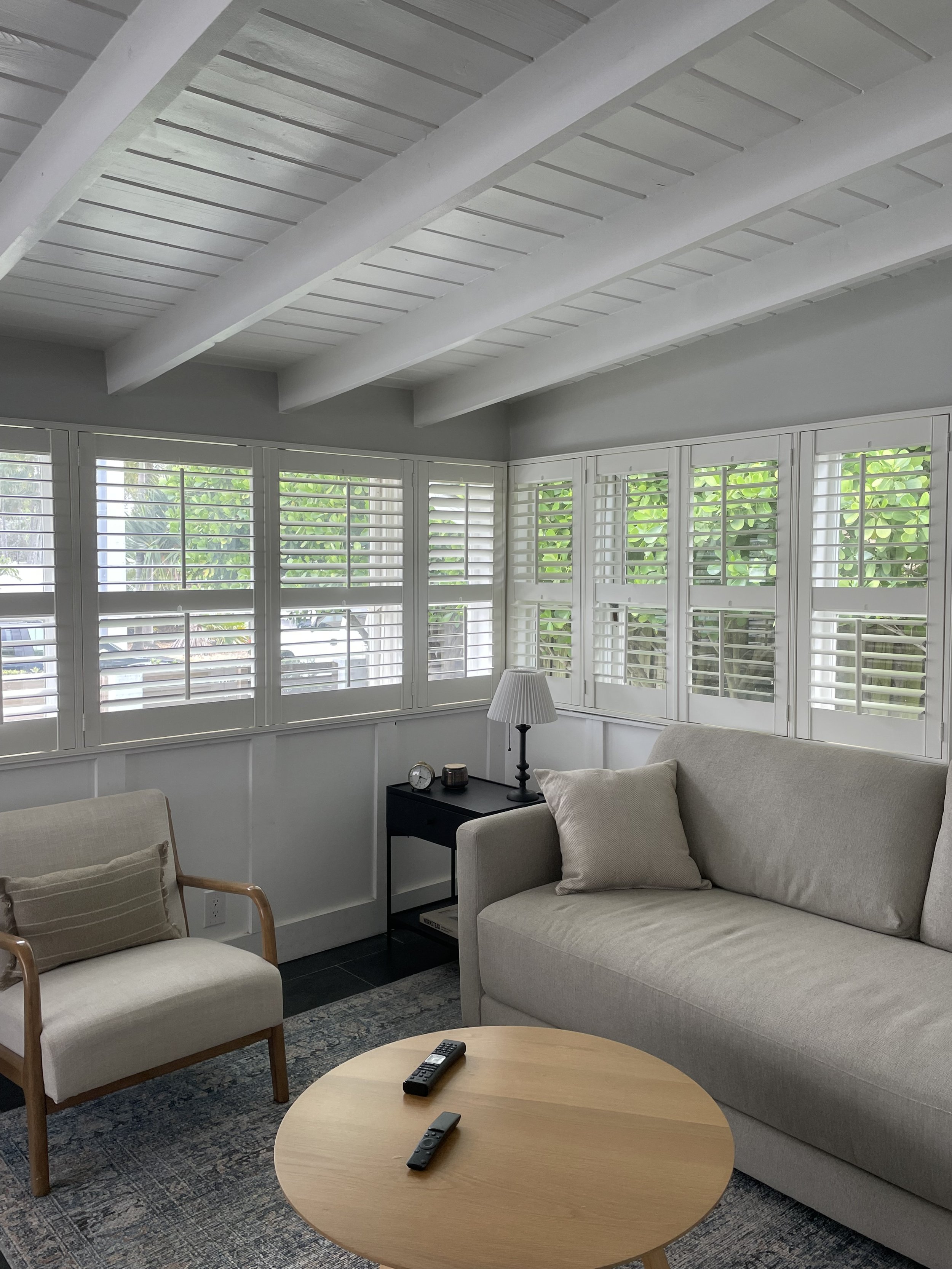 Dear Danica, Should I use curtains or shades? | Window treatment recommendations. When to use curtains vs shades. Window covering guide for low ceilings.