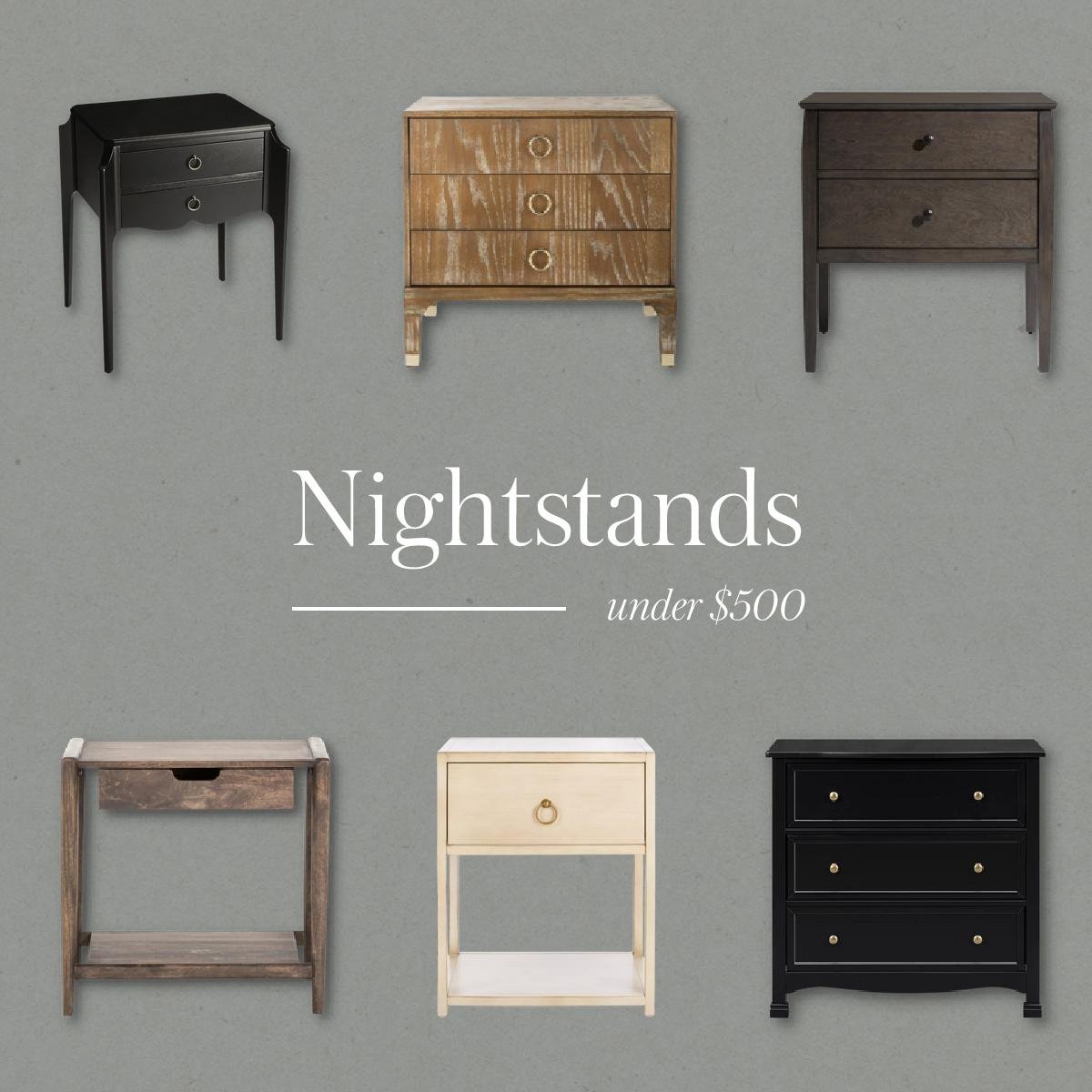 Nightstand Size Guide - Nadine Stay | What size nightstand you should get for a twin, queen, and king bed. Budget friendly nightstands. Nightstands under $500.