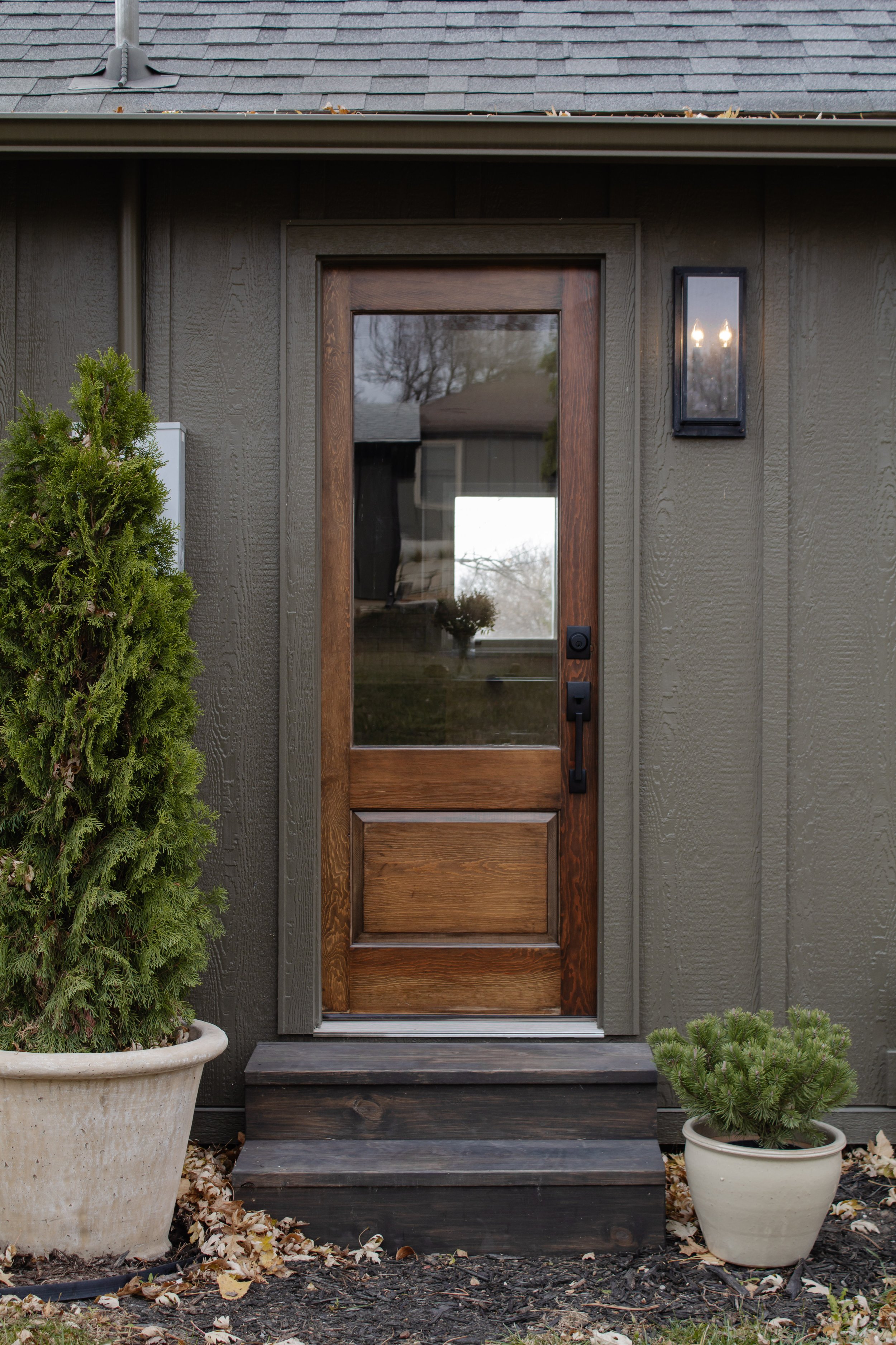 How to salvage & refinish an old wood exterior door - Nadine Stay. How to sand, stain, and seal an exterior wood door. How to protect a wood door from weather, rain, moisture, and color fading. How to refinish a wood door like a professional