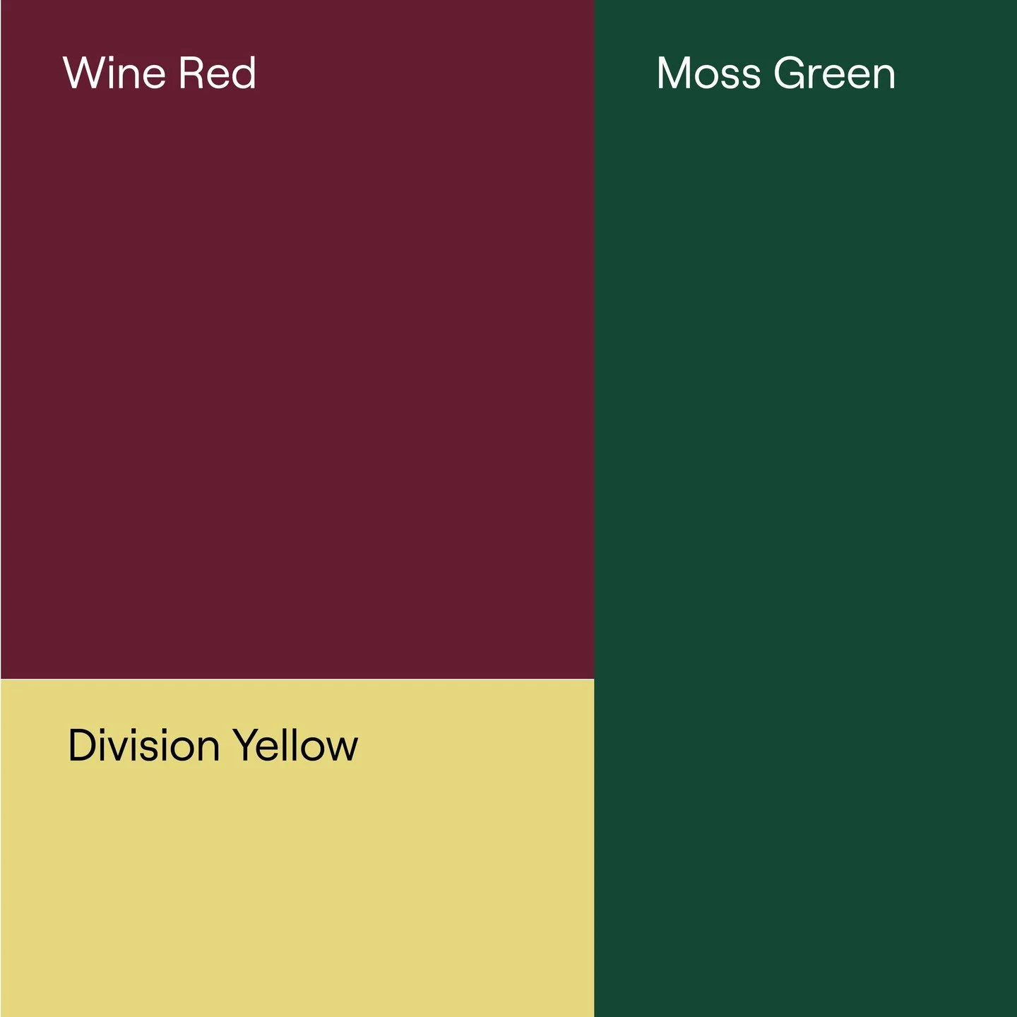 Hot off the grill. This vibrant palette channels BBQ season in full color with golden yellow, rich red and a hit of pepper green. All the warmth of summer, no sunscreen needed. 

#Division_12 #ColorInspo #ColorPalette