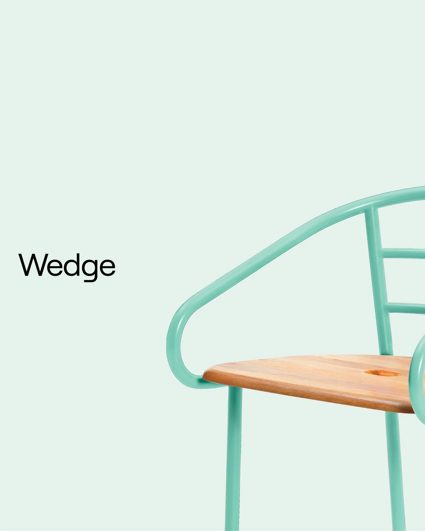 We have a soft spot for the Wedge chair family. Looped arms. Discerning design. It&rsquo;s part function, part sculpture. Be it from the front, back, or side &ndash; Wedge looks good from any angle.

#Division_12 #BentMetal #MetalFurniture #CafeChair