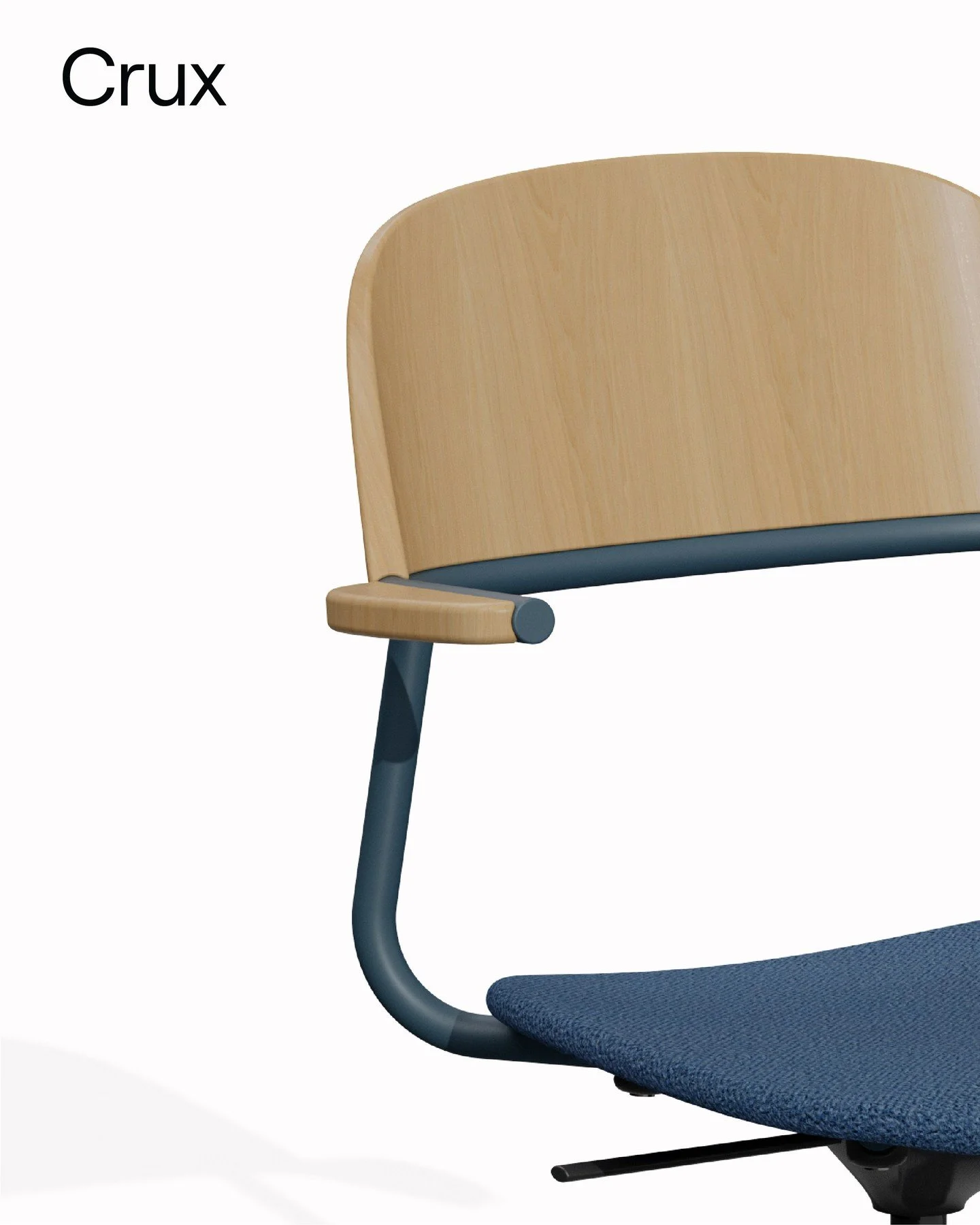 The Crux models with arms will support you in every way. The design brings balance to the collection&rsquo;s bold geometry. Crux takes the beauty and strength of steel and combines it with the warmth of wood, as well as the (literal) comfort arms bri