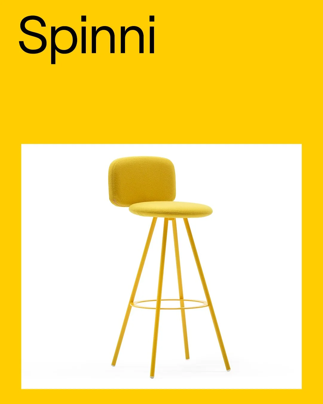 Spinni is geometry at play. This design combines the simplicity of a circular seat, the strength of a rectangular back, and the visual beauty of triangles in its base. Spinni is truly sculptural. Every curve has a purpose. Every angle exquisite. 

#D