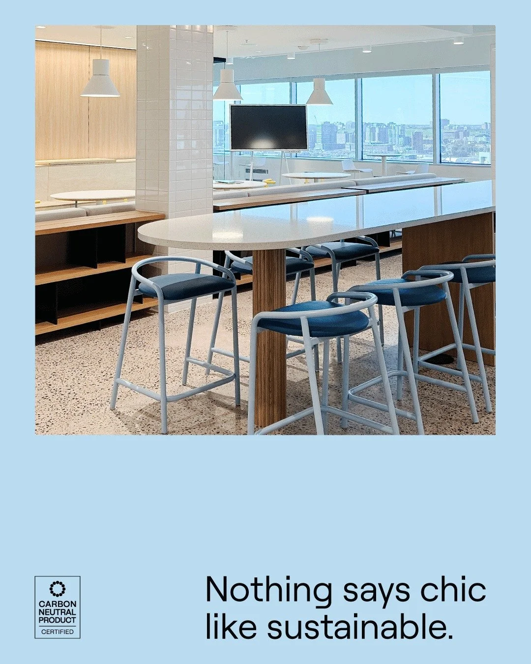 At Division Twelve, our pieces are carbon neutral by design without exception. Every one of our designs has third-party certification and a published EPD. Exceptional design lets your spaces come to life without leaving a footprint, because what&rsqu