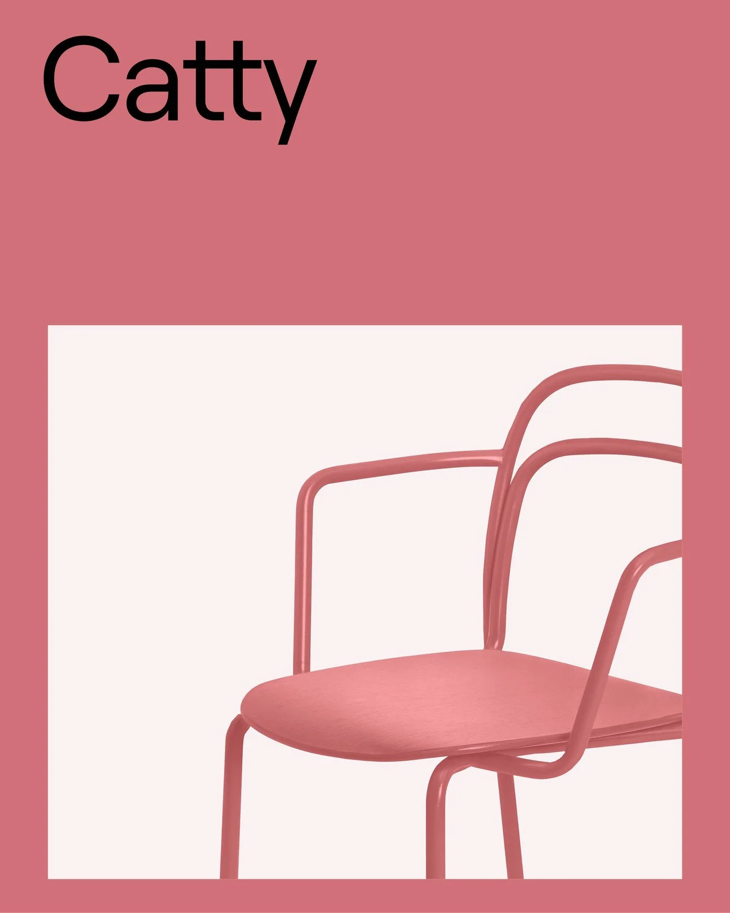 Catty is a refreshing twist on a classic. The fabled Lion Tamer's chair updated with a lightness and effortless elegance. Its design is contemporary, fluid, and strikes the perfect balance between vintage charm and modern edge. Refreshing indeed.

#D