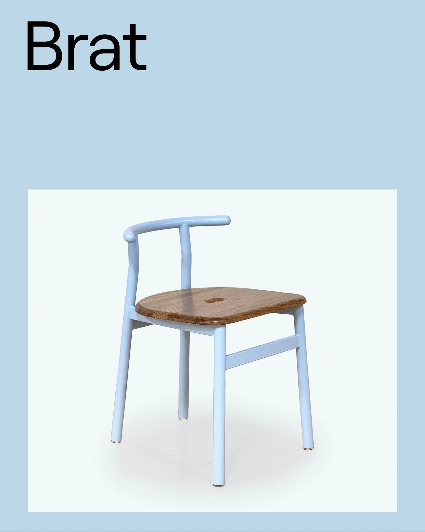 Brat is a Division Twelve original. And with good reason! It&rsquo;s the chair without a single bad angle. It&rsquo;s 360 degrees of impeccable design. The sculpted backrest is distinctive. Its rounded ends are architectural. No matter where you use 