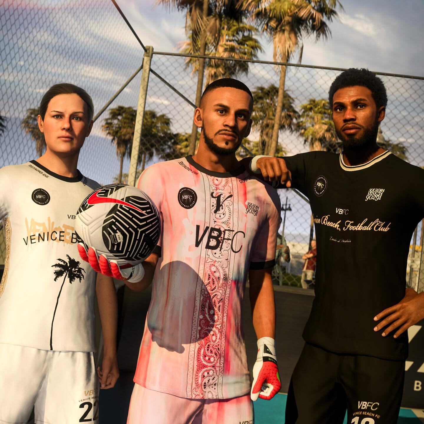 The 2023/24 Venice Beach Football Club Home, Away, and Goalkeeper kits released to the world in @easportsfc FC24 

Coming to the physical world soon.