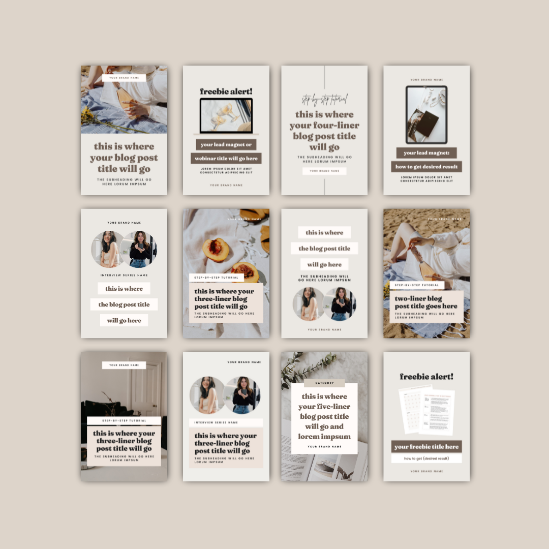 Pinterest Graphics for Business Owners, Brands, & Bloggers (Fraunces ...