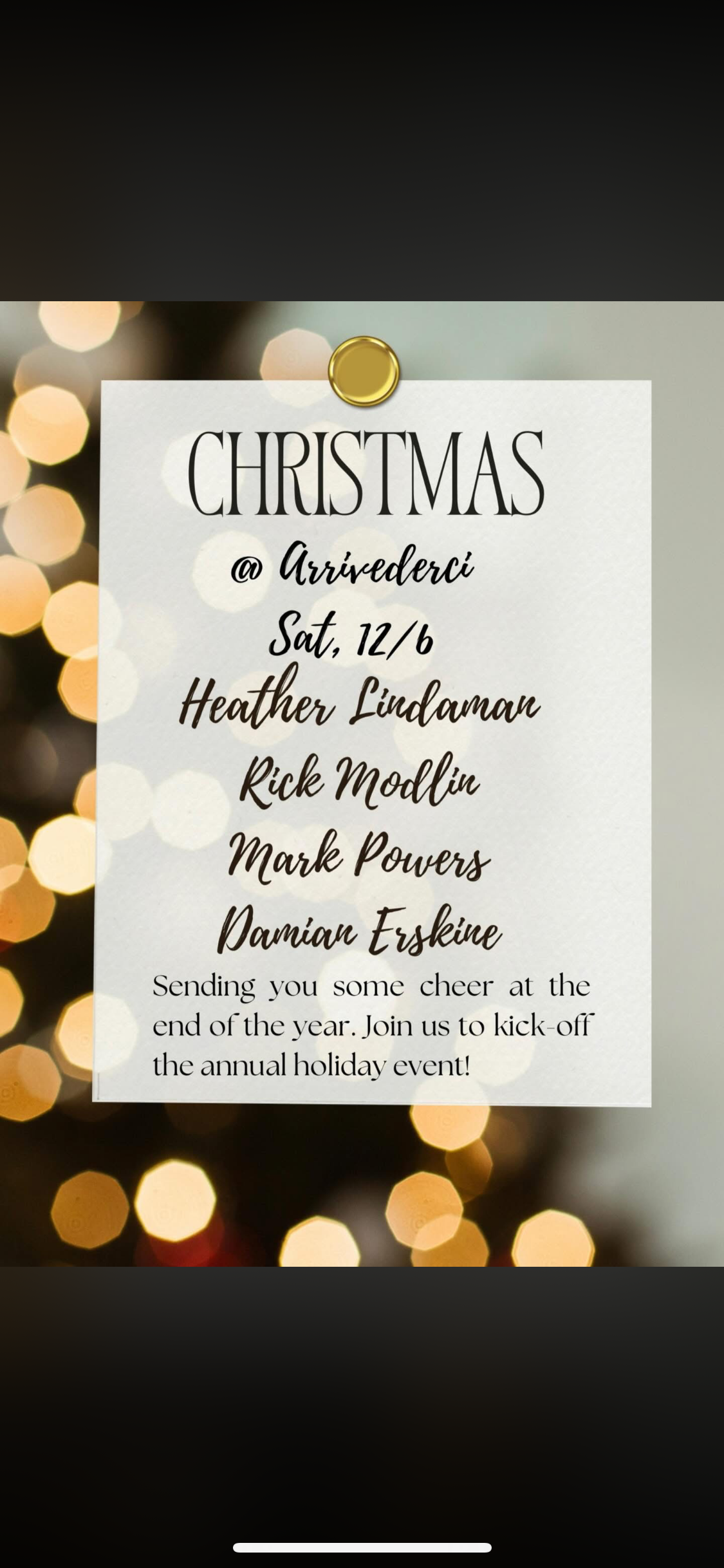 Heather Lindaman Quartet featuring Heather/vocals, Rick Modlin/piano &amp; vocals, Mark Powers/drums and Damian Erskine/bass  -  $10 Cover